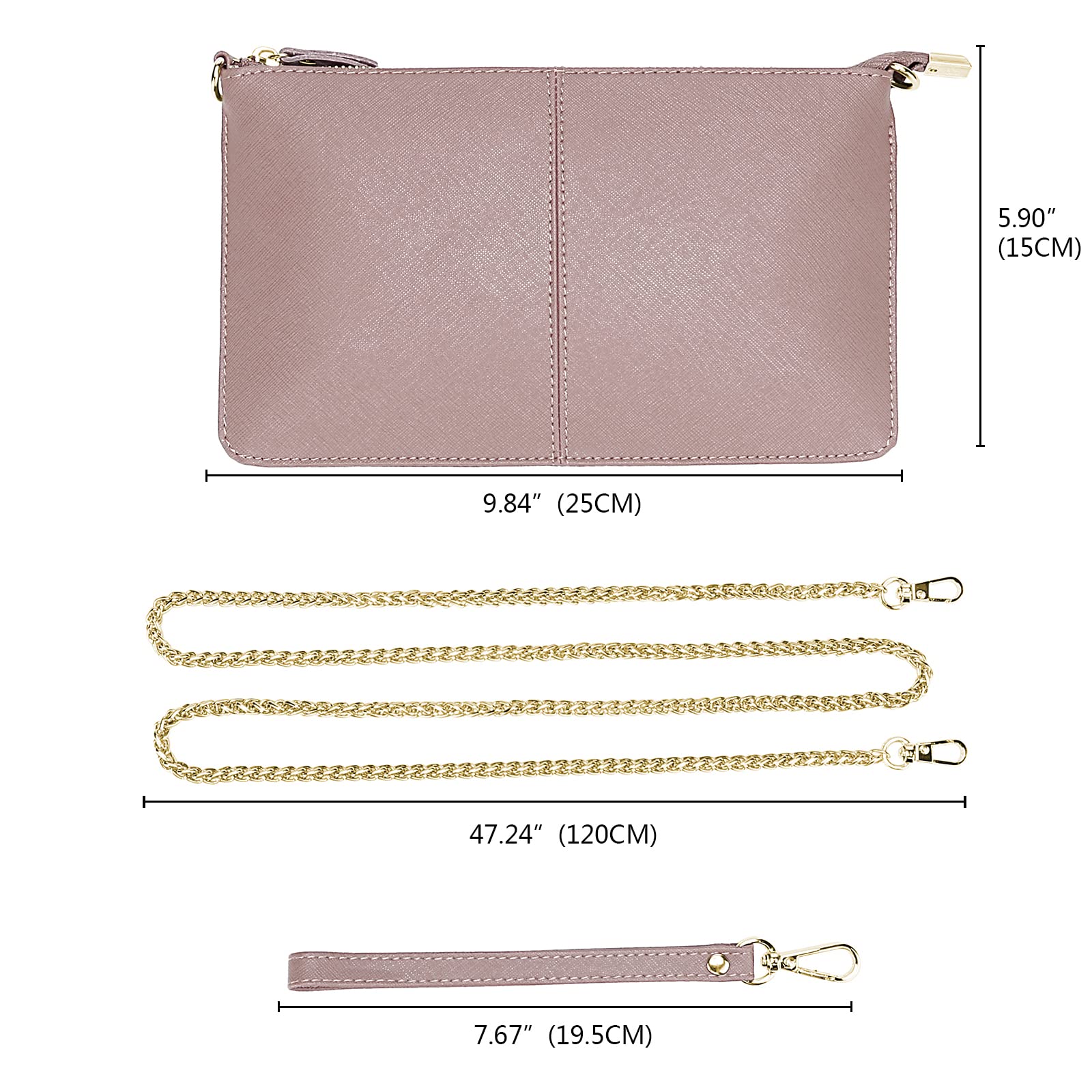 YALUXE Genuine Leather Wristlet Handbags for Women - Stylish Crossbody Phone Clutch Wallet Purse with Pocket | Perfect for Everyday Use, Travel & Special Occasions
