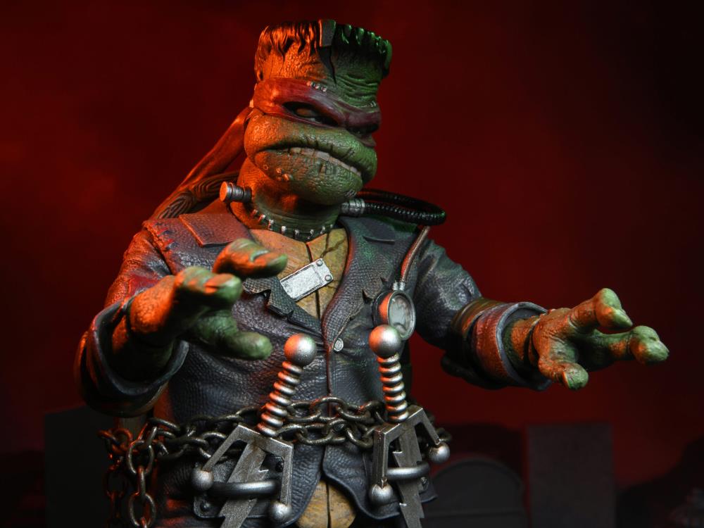 Universal Monsters x TMNT Ultimate Raphael as Frankenstein's Monster Collectible Action Figure - Perfect for Display, TMNT Fans & Horror Collectors