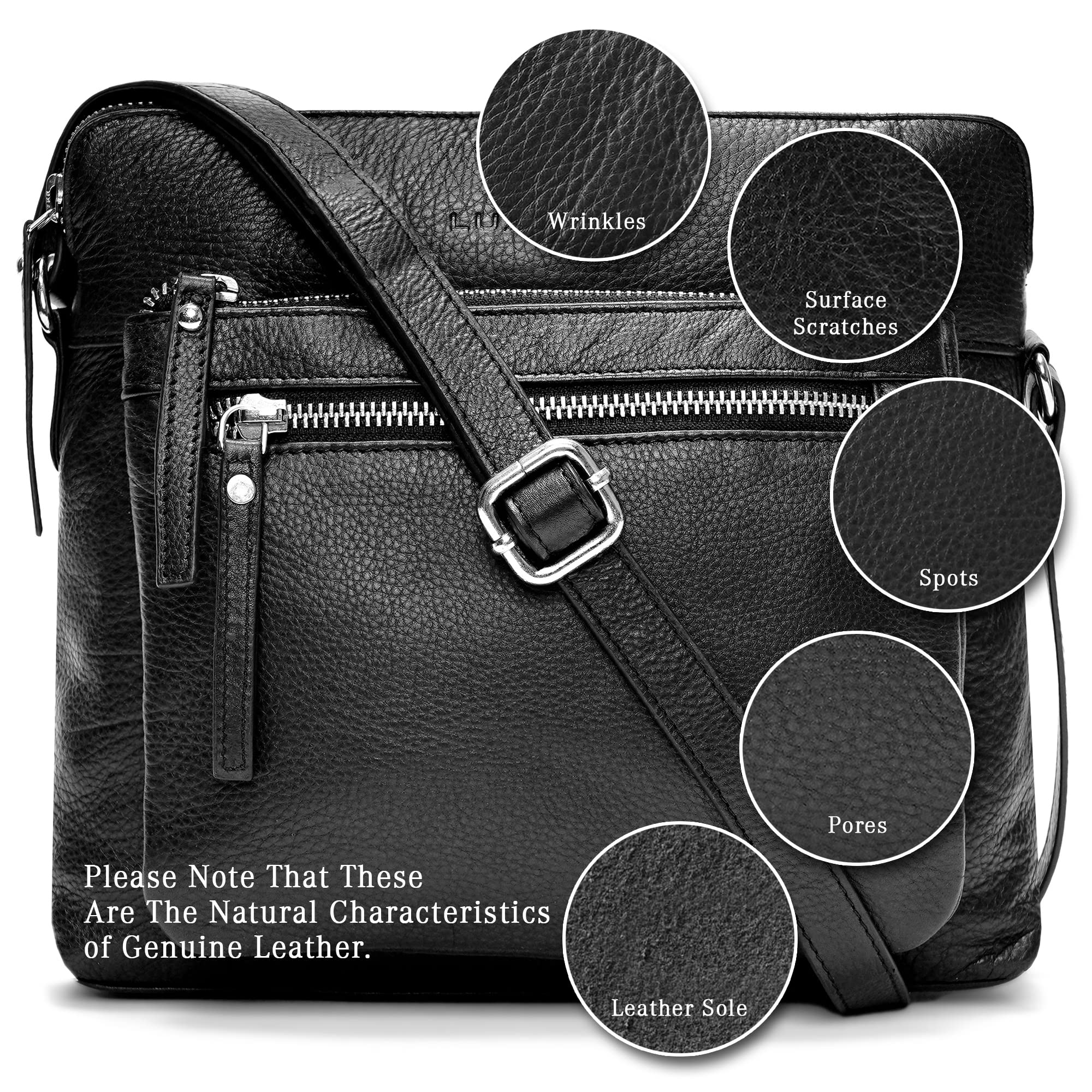 Genuine Leather Crossbody Bags for Women - Premium Handmade Leather Shoulder Purse with Adjustable Strap | Perfect for Work, Travel & Everyday Use