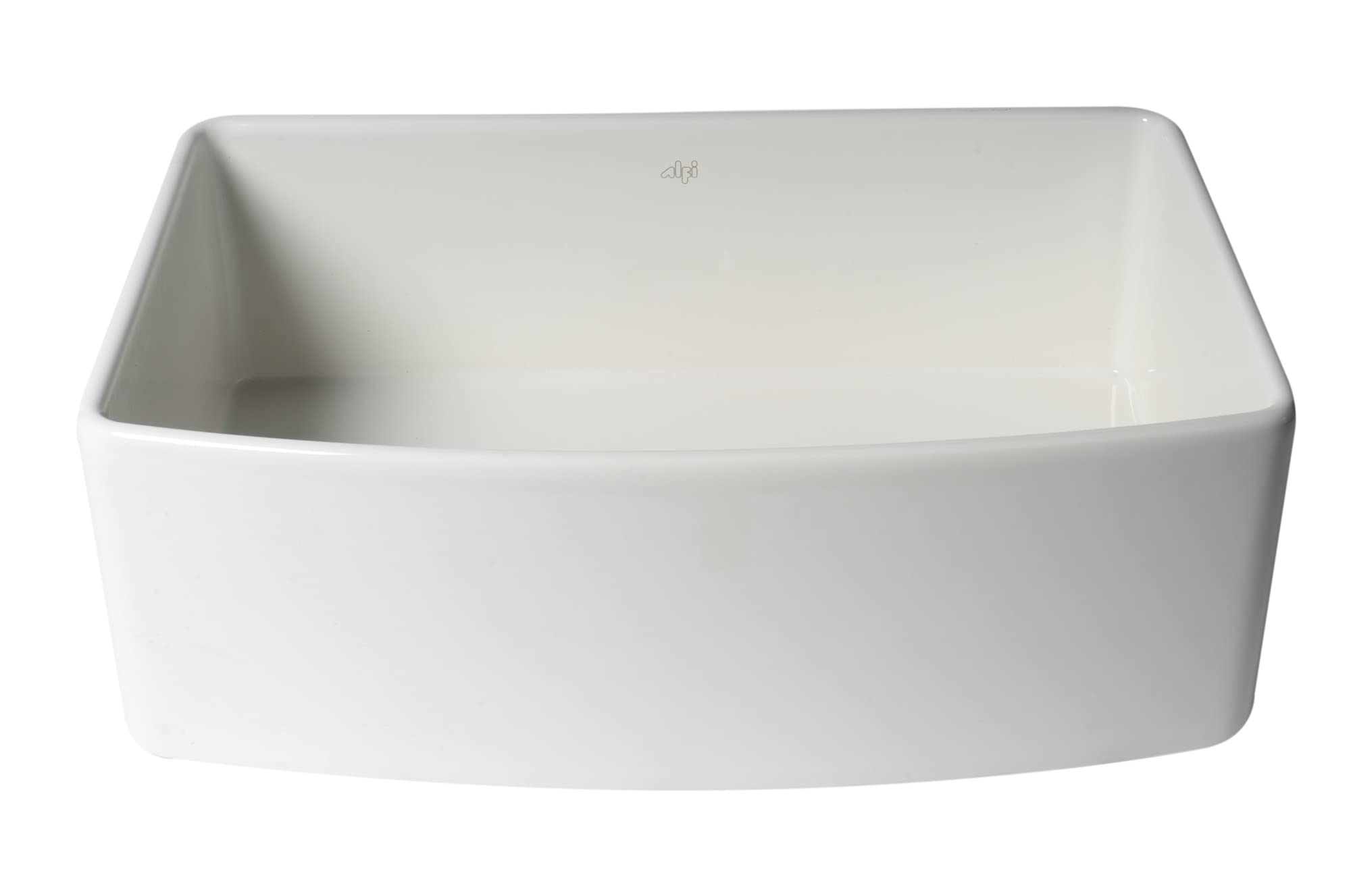 ALFI ABFC3020-W White Kitchen Sink - Stainless Steel Undermount Sink with Soundproof Padding for Modern Home Kitchen Renovation & Dishwashing