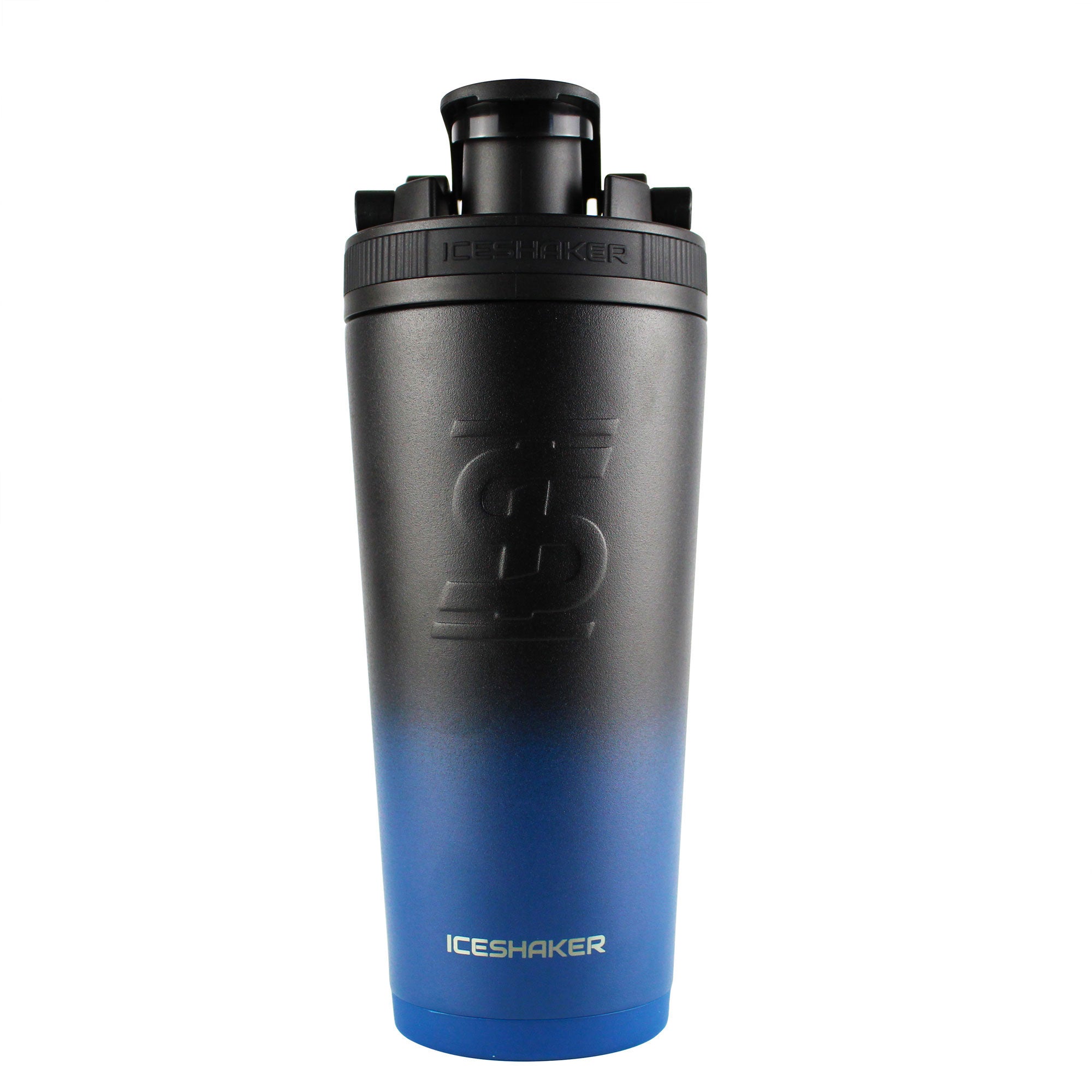 Nick The Mutant Walker Custom 26oz Insulated Stainless Steel Shaker Bottle - Navy Black Ombre Gradient - Perfect for Protein Shakes, Gym Workouts & Post-Exercise Hydration