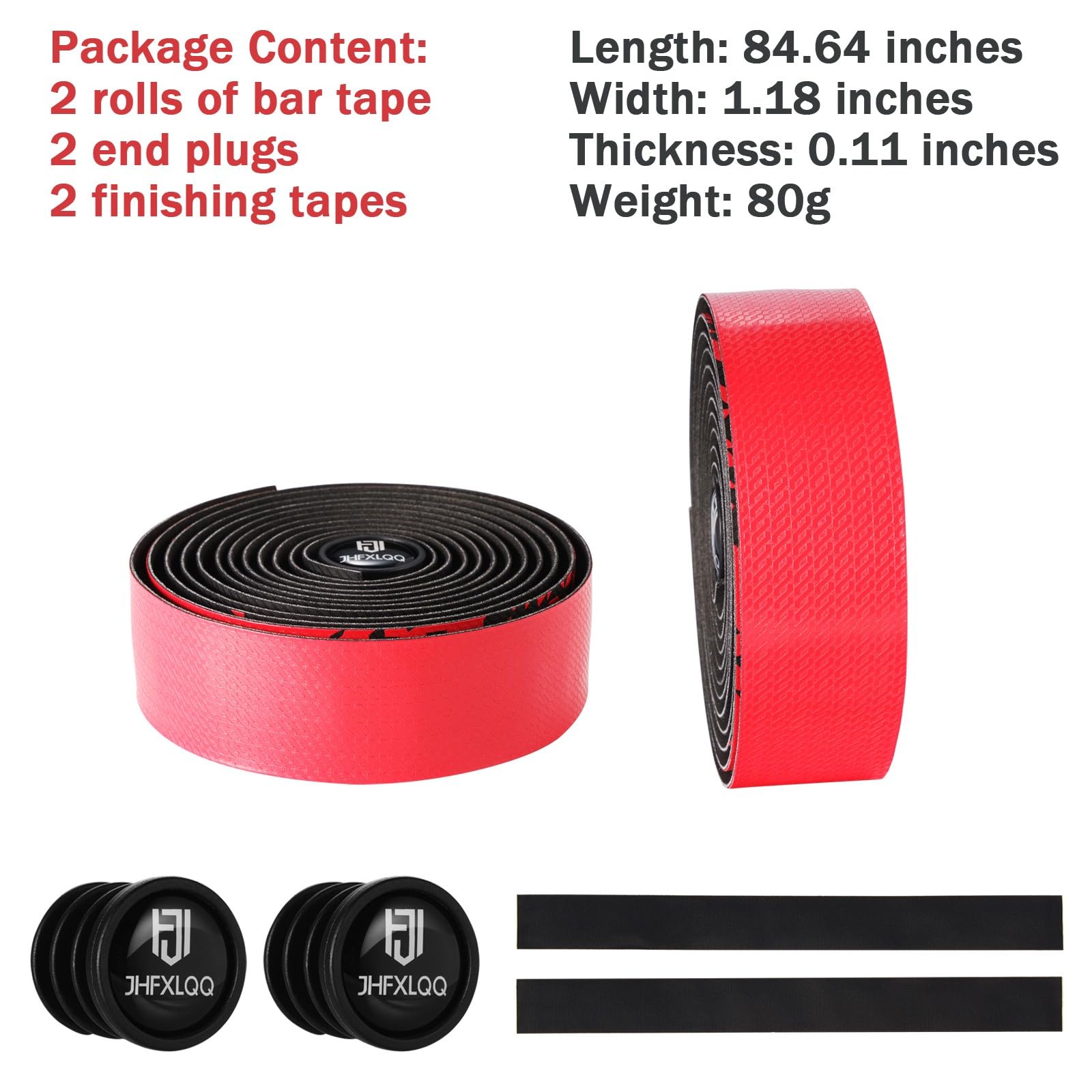 Premium Bike Handlebar Tape - Non-Slip, Shock-Absorbing Road Bicycle Handlebar Grip for Enhanced Comfort & Control (Red) - Ideal for Long-Distance Cycling, Commuting & Performance Riding