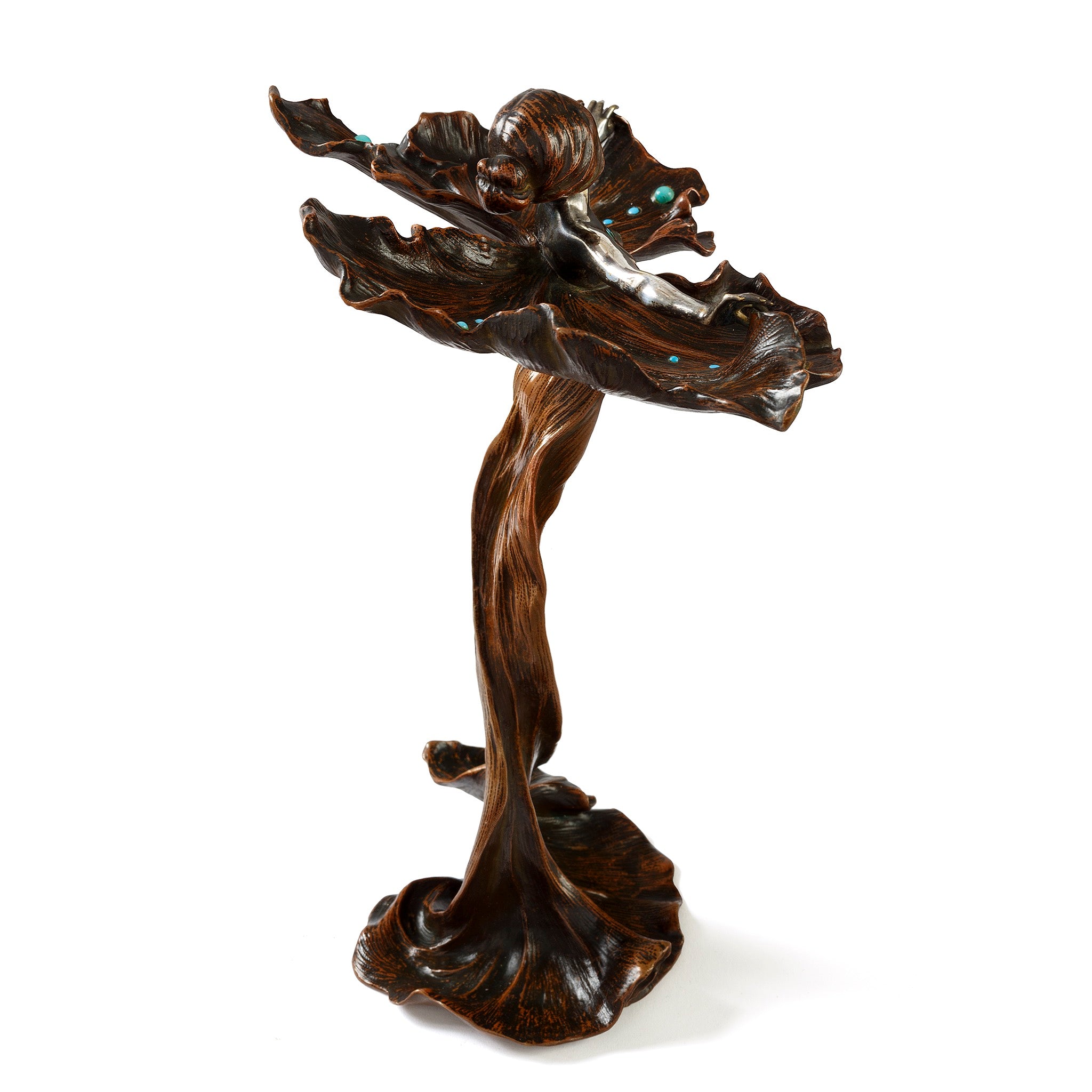 Louis Chalon (Attributed) Danse du Papillon Bronze Sculpture - Antique French Figurine, Butterfly Dance Art Statue, Home & Office Decoration, Collectible Gift for Art Lovers