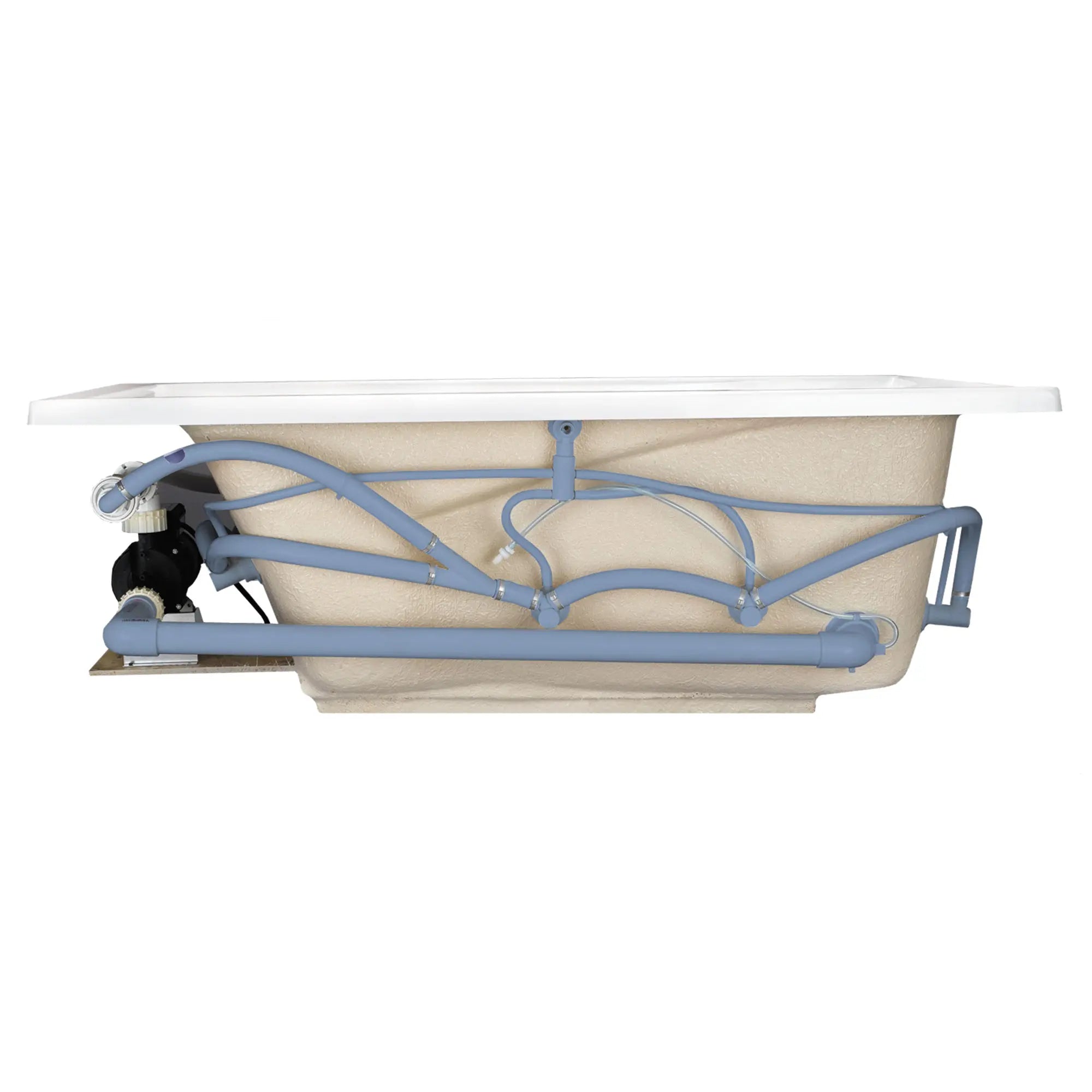 EverClean 60-Inch Acrylic Rectangular Drop-In Whirlpool Bathtub - Spa Luxury for Master Bathroom & Relaxation Retreat