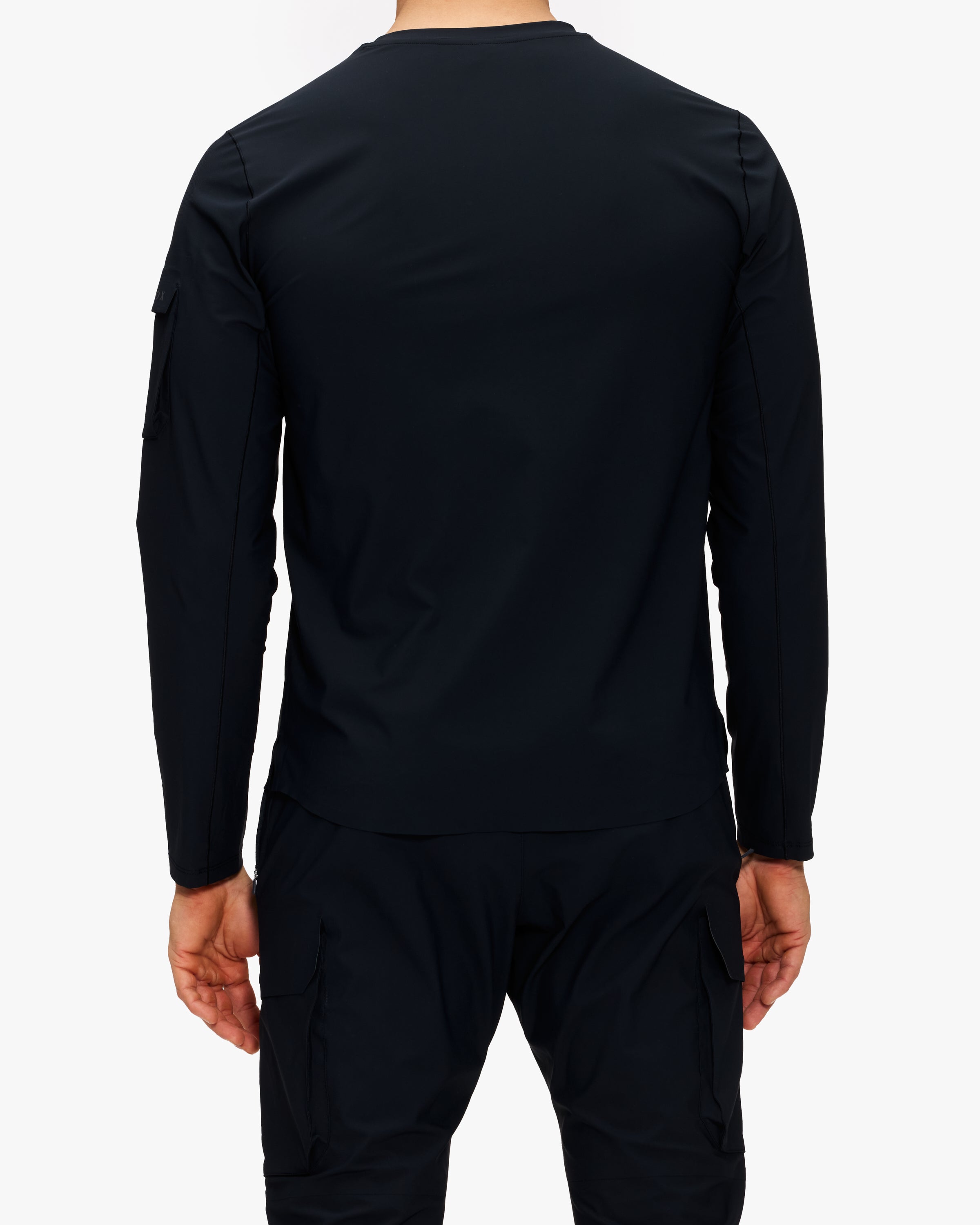 Equinox Tech Cargo Long Sleeve Crew Neck T-Shirt for Men - Durable Workout & Outdoor Adventure Shirt - Perfect for Hiking, Gym & Casual Wear