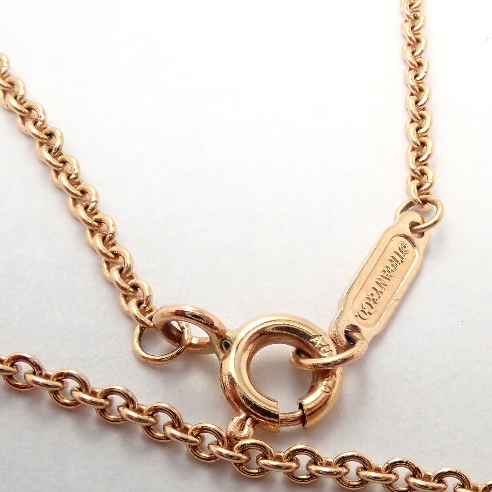 Authentic Tiffany & Co 18k Rose Gold Atlas Diamond Key Pendant Necklace for Women - Elegant Jewelry Gift for Anniversary, Birthday & Special Occasions