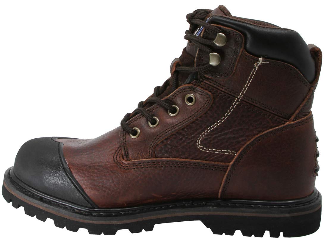 CACTUS Men's 6060 6-Inch Work Boots - Oil-Resistant Rubber Outsole, Full Grain Leather, Protective Rubber Toe Guard - Ideal for Flooring, Carpeting & Industrial Work Safety