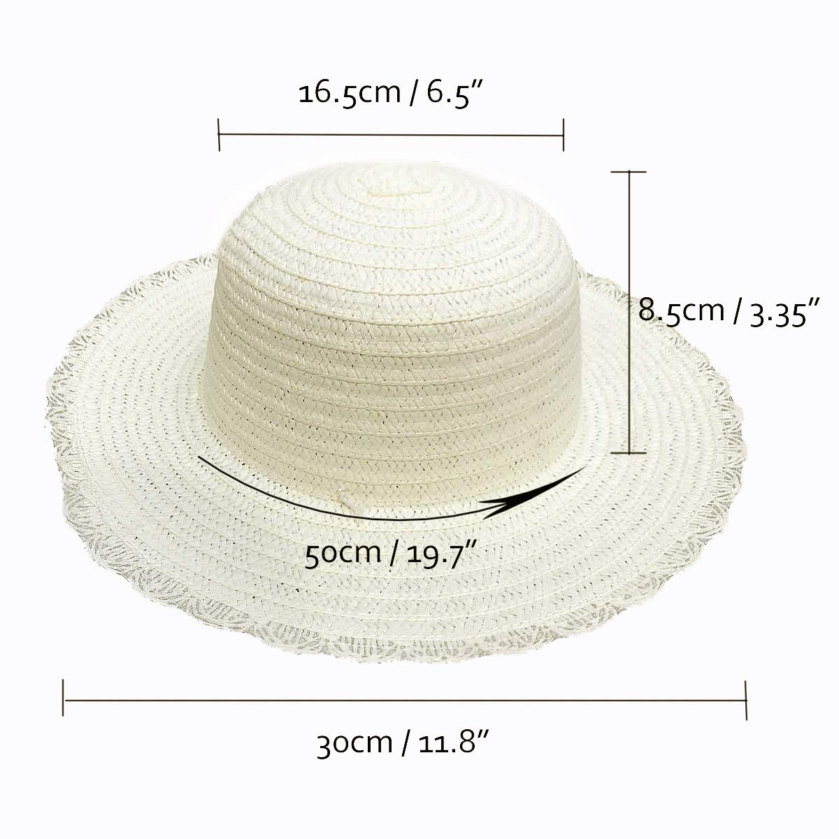 10Pcs DIY Straw Hats Set - 5 Lace Hats for Girls & 5 Round Hats for Boys - Blank White Hats for Art Painting, Tea Party, Easter & Dress Up - Perfect for DIY Crafts, Kids Parties & Holiday Celebrations
