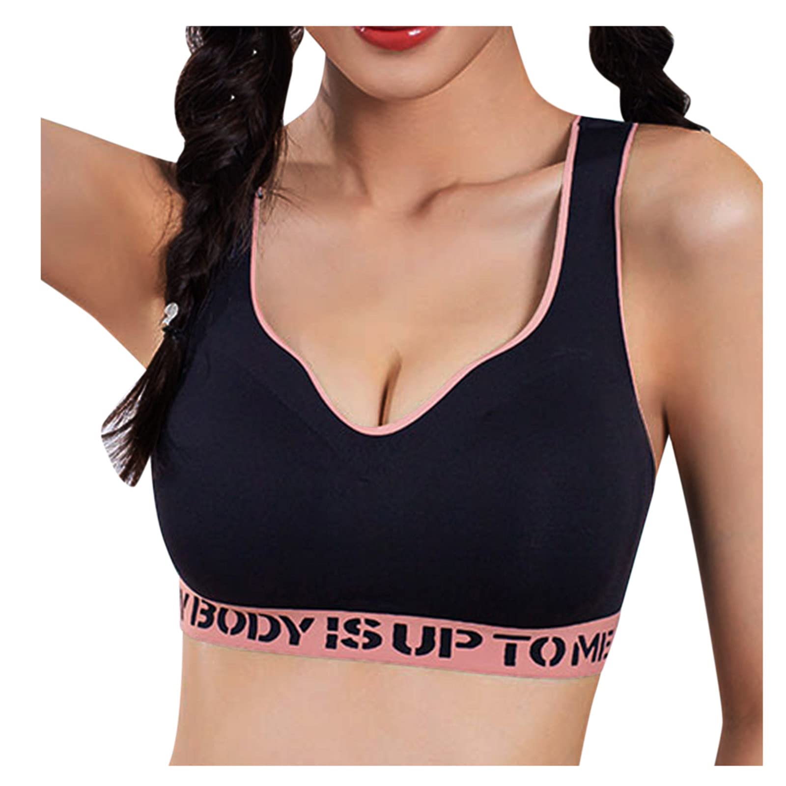 Large Size Women's Sports Bra 2-Pack - Comfortable Yoga & Fitness Underwear for Active Lifestyles - Perfect for Gym, Running, and Workouts
