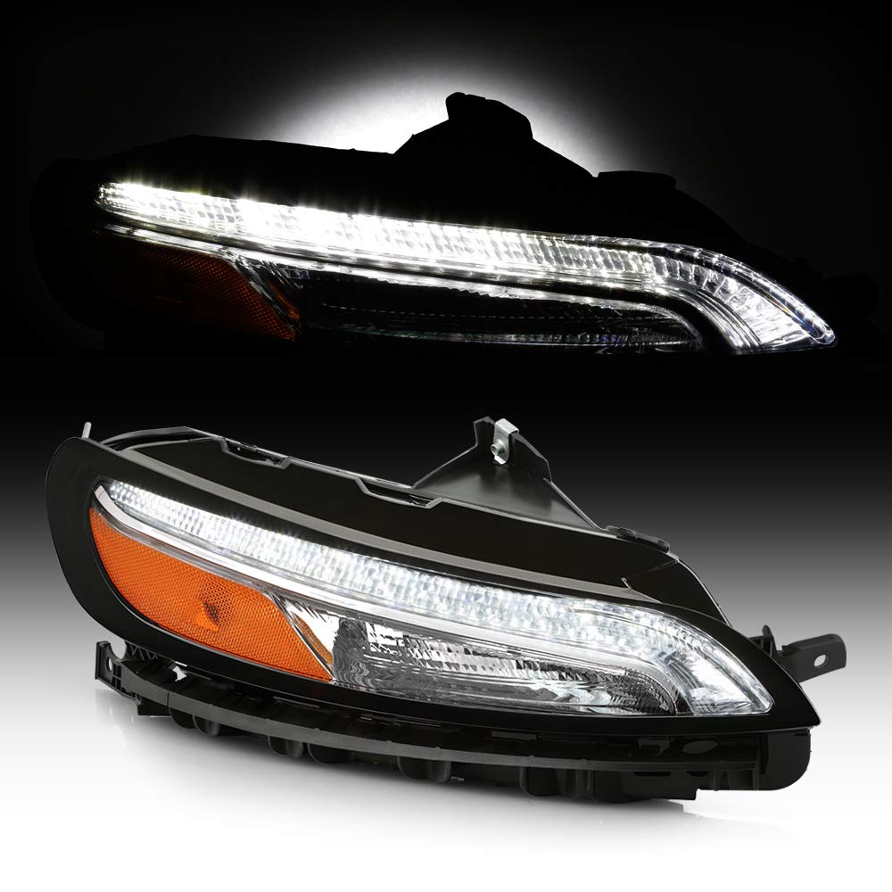 ACANII LED DRL Running Lights for 2014-2018 Jeep Cherokee - OE Style Parking Signal Lamps Assembly (Passenger Side) | Enhanced Visibility & Safety for Night Driving & Off-Road Adventures
