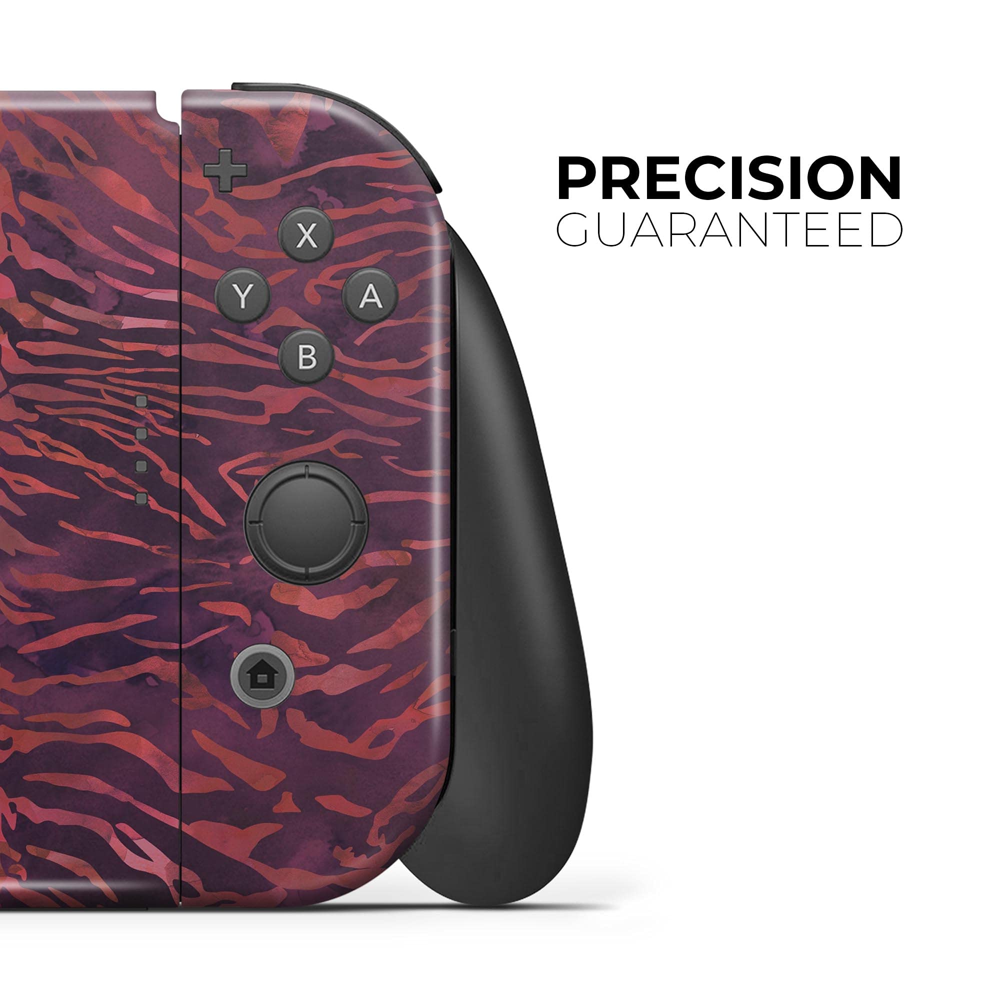 Nintendo Switch & Joy-Con Protective Vinyl Skin Decal Cover - Scratch-Resistant, Removable Wine Watercolor Tiger Design - Perfect for Gaming Protection & Customization