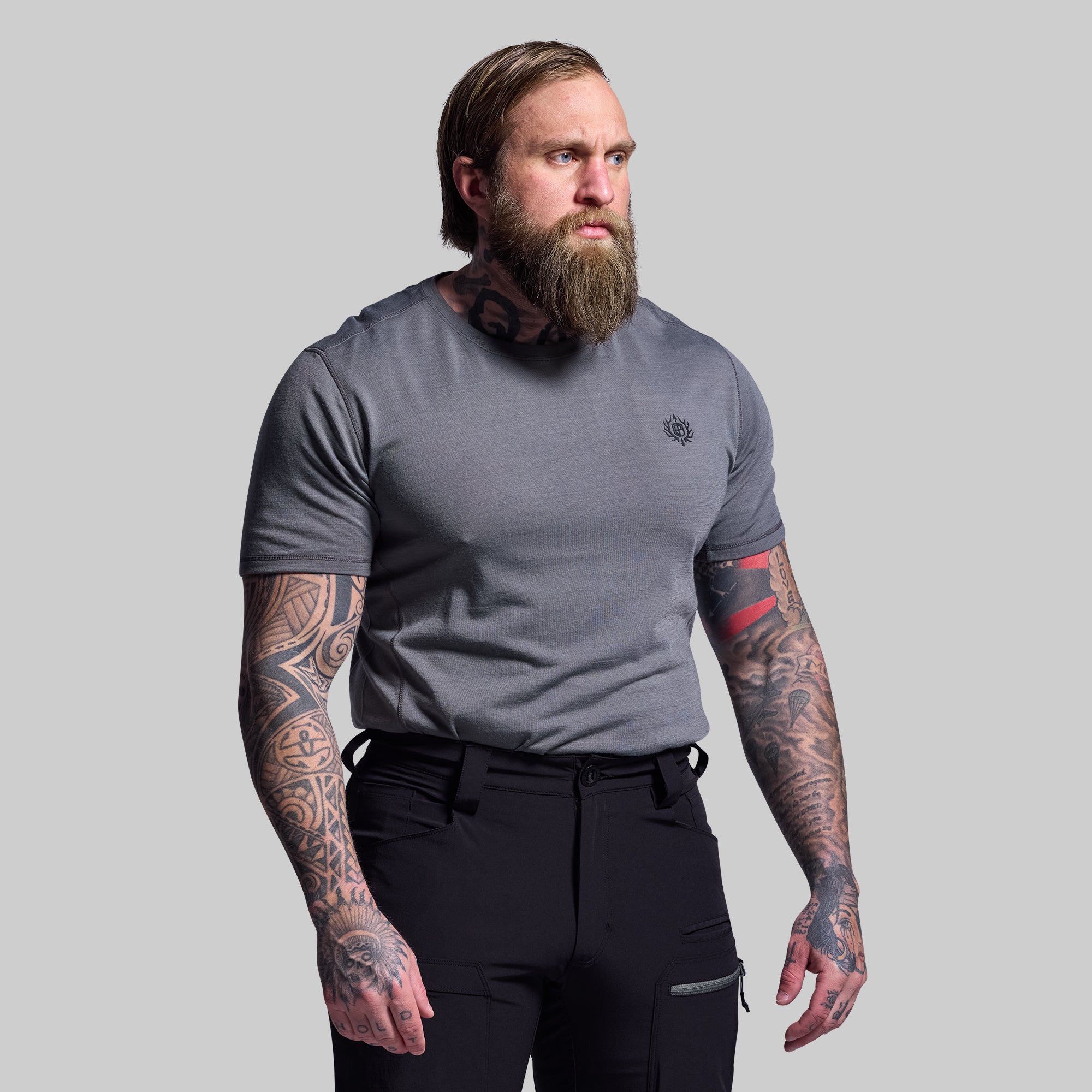 Ridgeline Tee 165 - Premium Performance T-Shirt for Men (Wolf Grey) - Ideal for Hiking, Outdoor Adventures & Casual Wear