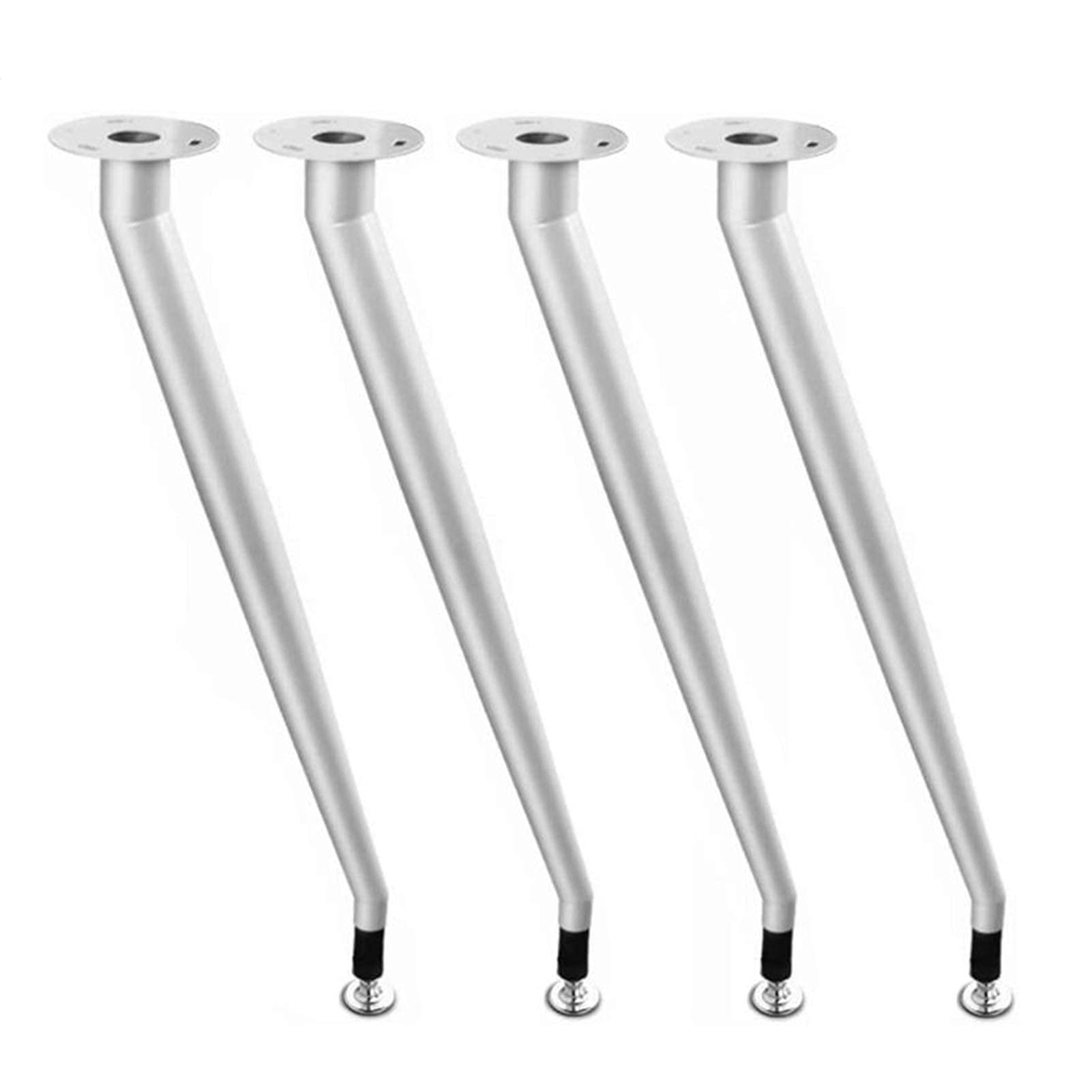 4Pcs Metal Oblique Table Legs - Adjustable Furniture Legs for Computer Desk, Home Office, Workbench & Bar Table - Sturdy & Modern Design for DIY Projects & Workspace Upgrade