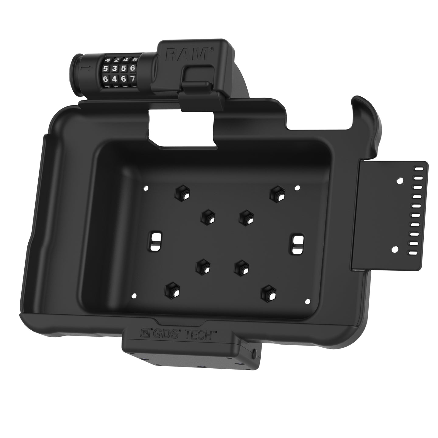 GDS® Secure Combo Locking Form Fit Holder for Zebra ET5x 8.3 & 8.4 Series (RAM HOL ZE10CLU) - Perfect for Warehouse, Logistics & Retail Barcode Scanning