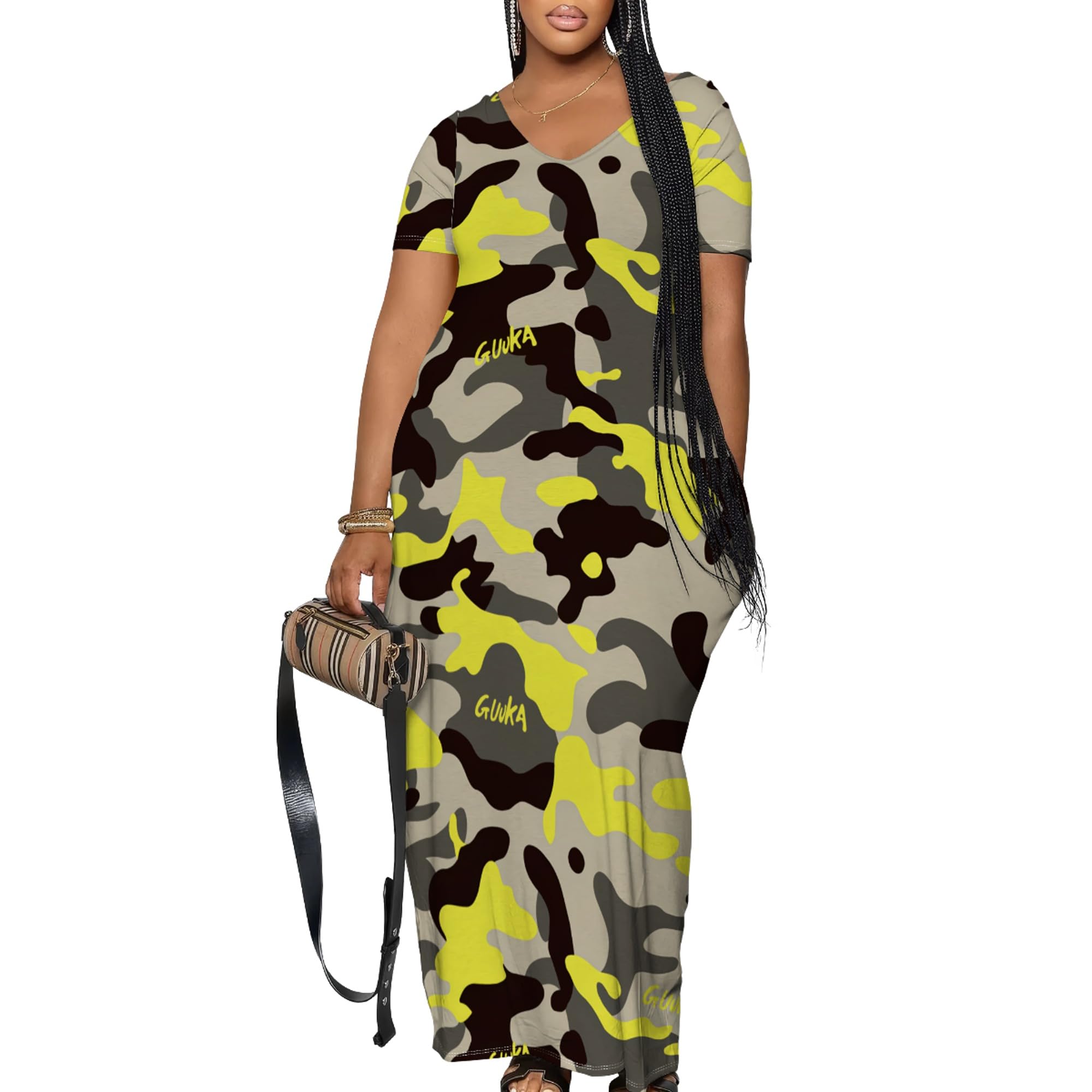 Plus Size Women's Flowy Summer Maxi Dresses - Floral Print Sundress for Beach, Vacation & Casual Wear | US Seller
