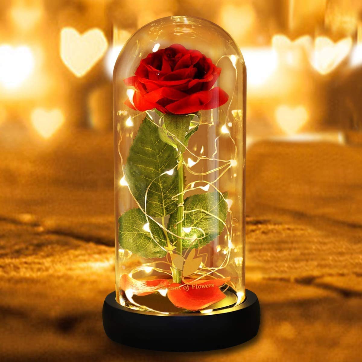 Enchanted Real Red Rose - Handmade Preserved Beauty and The Beast Inspired Rose | Romantic Forever Gift for Mother's Day, Valentine's Day, Anniversary, Wedding & Birthday | Perfect for Home Decor, Wedding Centerpieces & Special Occasion Gifts