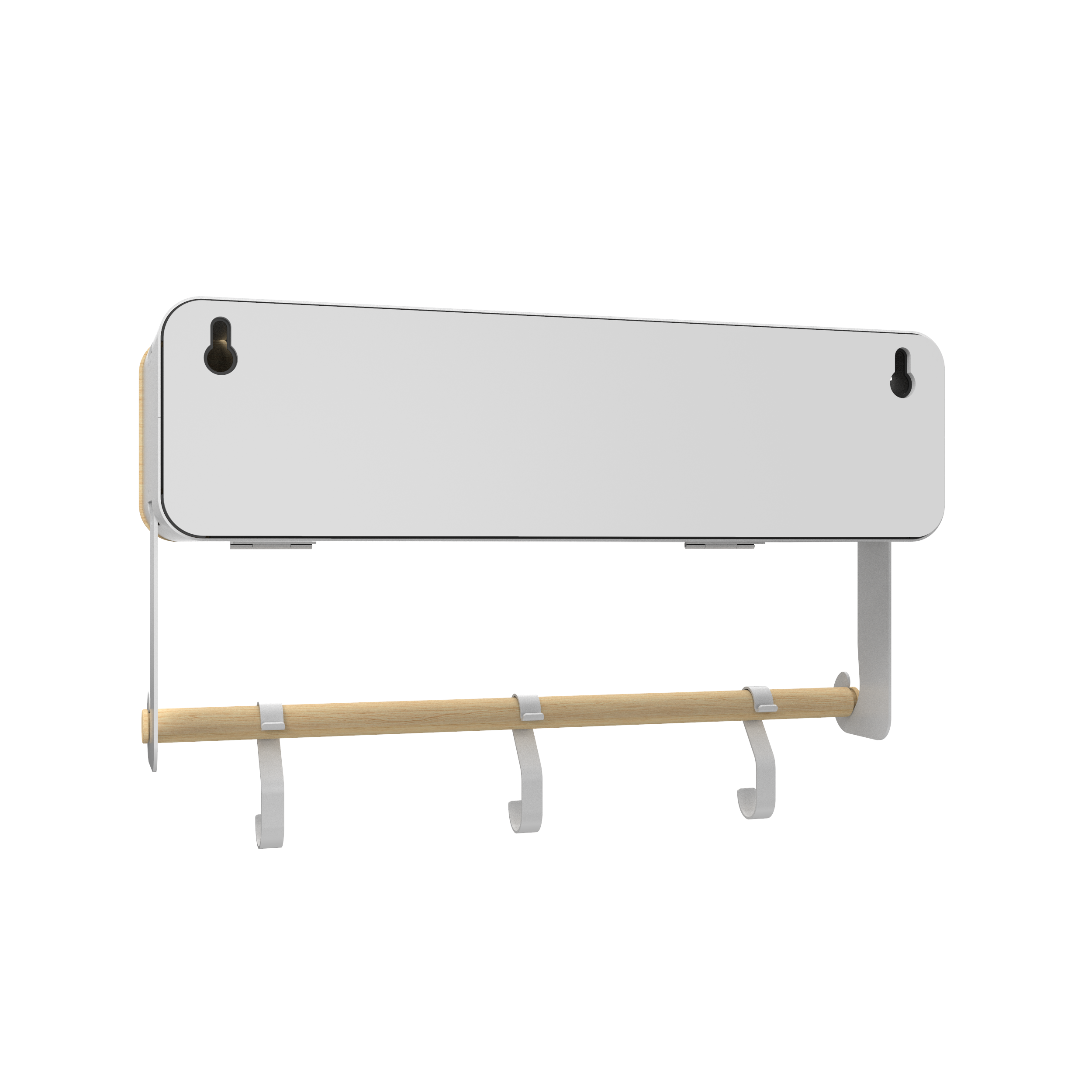White Magnetic Rack System Shelf with Door - Space-Saving Storage for Kitchen, Bathroom & Garage Organization