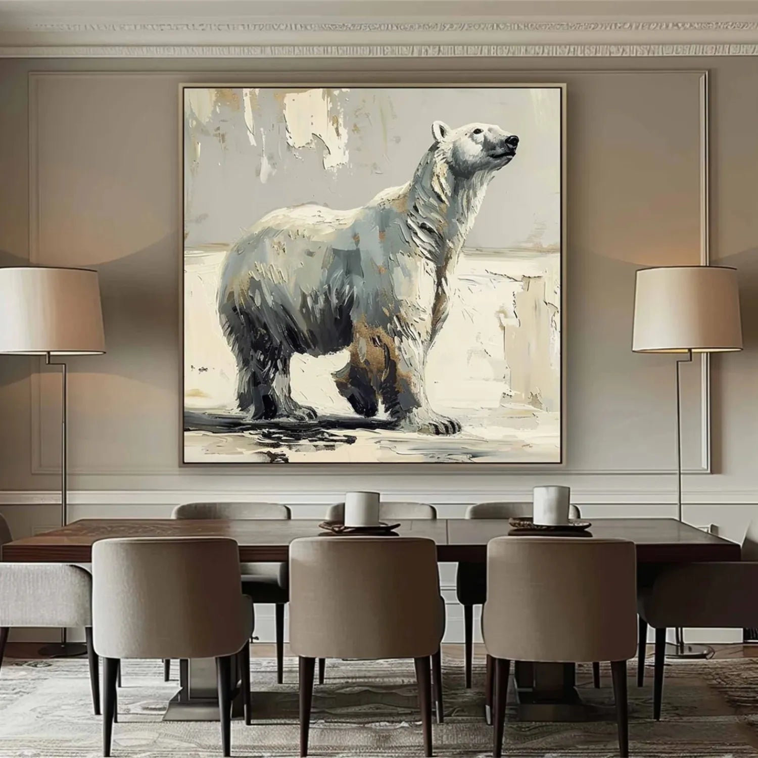 Animal Art Painting #AP087 - Handmade Wildlife Canvas Art for Home & Office Decor | Perfect for Living Room, Bedroom, and Gift Giving