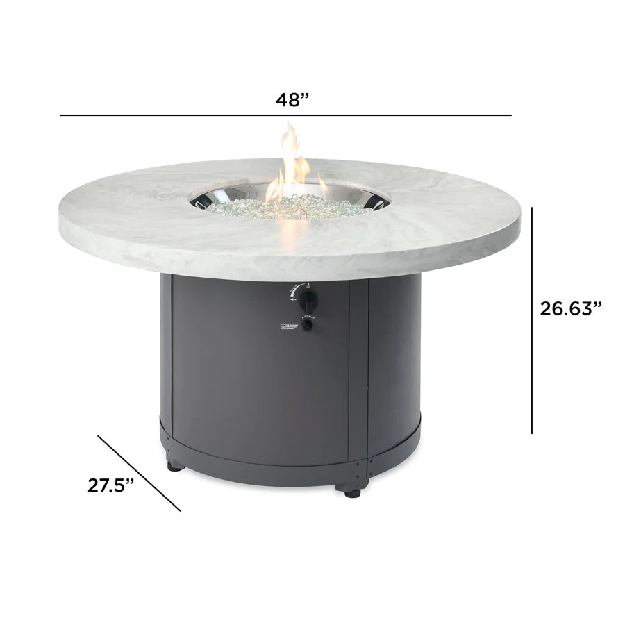Outdoor Greatroom Company Beacon Fire Table - Propane Fire Pit Table for Patio, Deck, Backyard with Lava Rocks - Perfect for Outdoor Gatherings & Relaxation