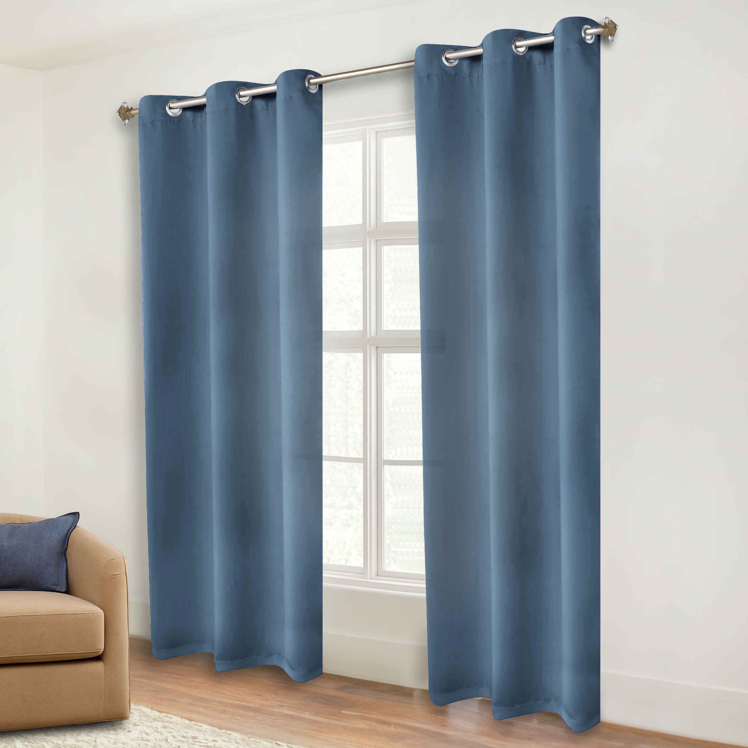 Premium Blackout Curtains Set of 2 - 100% Room Darkening, Machine Washable & Noise Reducing for Bedroom, Nursery & Home Theater