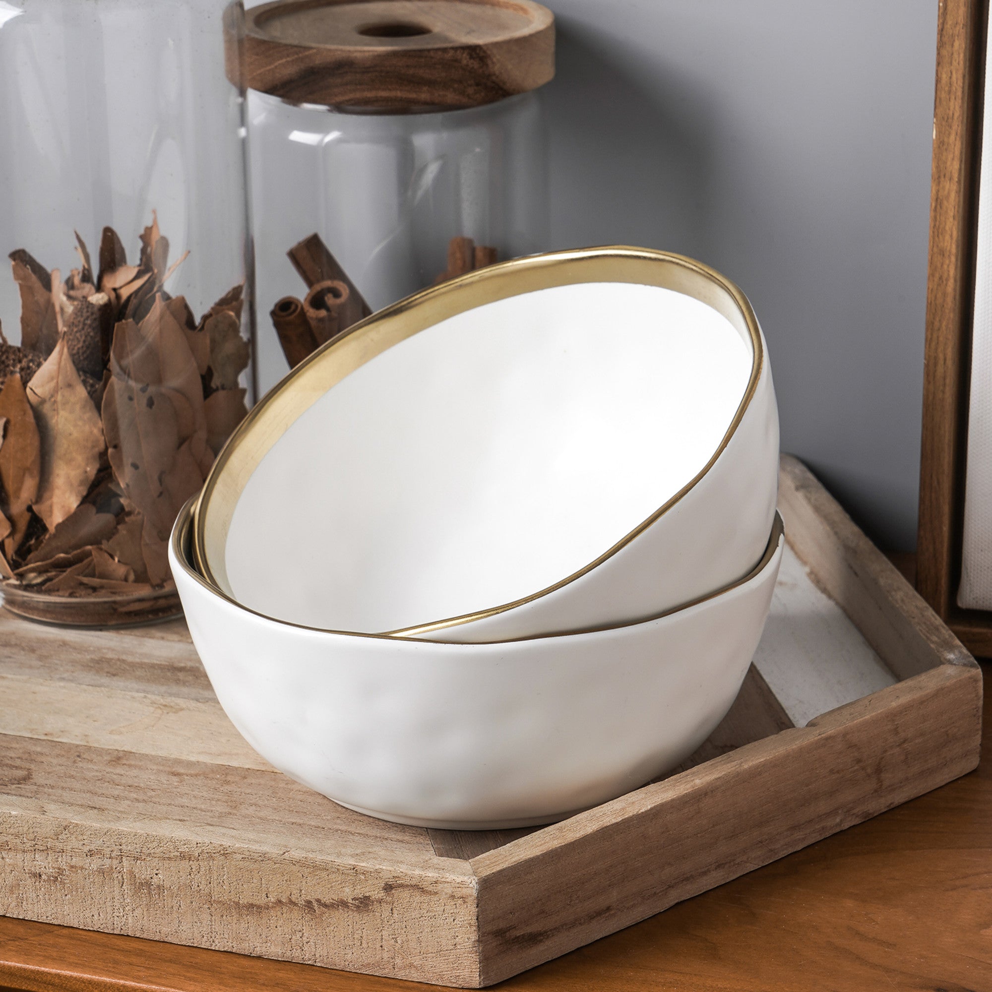 Florian Porcelain Bowl - Elegant White Ceramic Serving Bowl for Soup, Salad, Pasta | Perfect for Dining, Entertaining & Home Decor