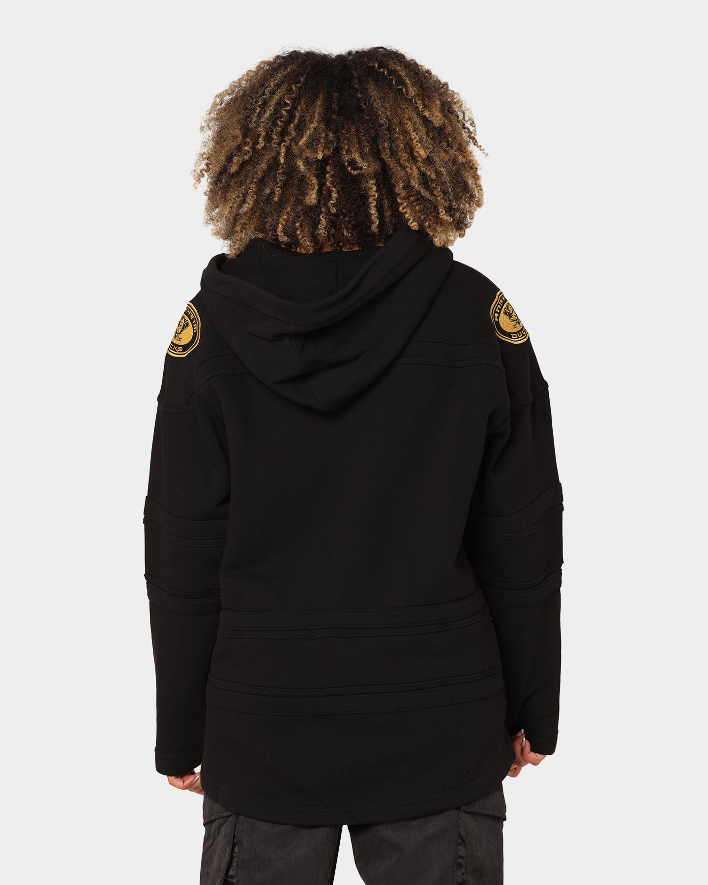 47 Brand Anaheim Ducks Superior Lacer Hoodie - Black & Gold NHL Hockey Pullover Sweatshirt for Men & Women | Game Day, Casual Wear & Outdoor Activities