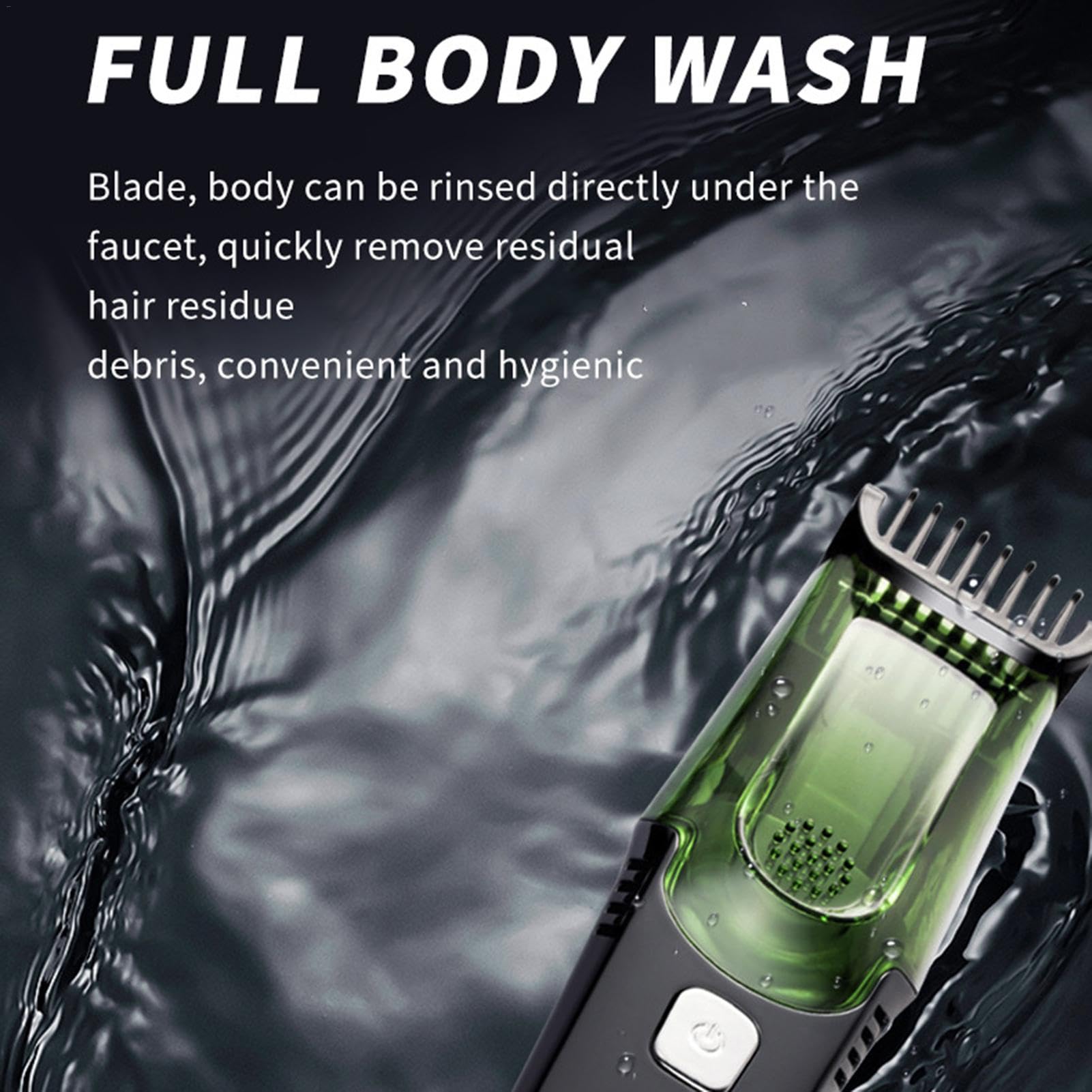 Rechargeable Electric Shaver for Men - IPX6 Waterproof Beard Trimmer with 2 Combs, Portable Cordless Mustache & Sideburn Groomer - Perfect for Travel, Home & Office Use