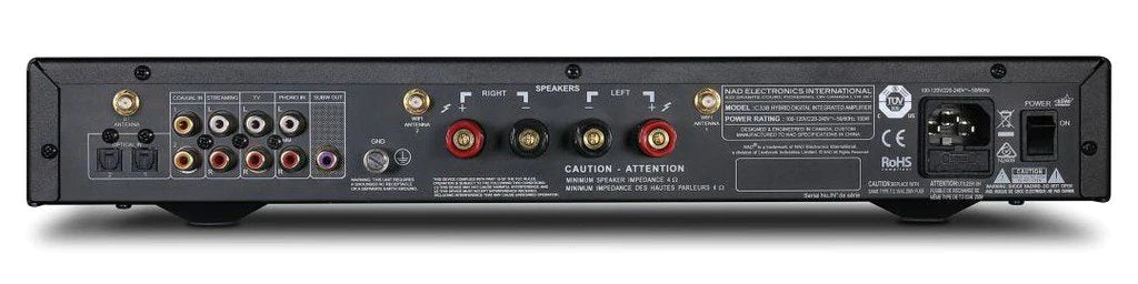 NAD C 338 Hybrid Digital DAC Integrated Amplifier with Wi-Fi & Bluetooth - Perfect for Home Audio Streaming and Wireless Music Playback