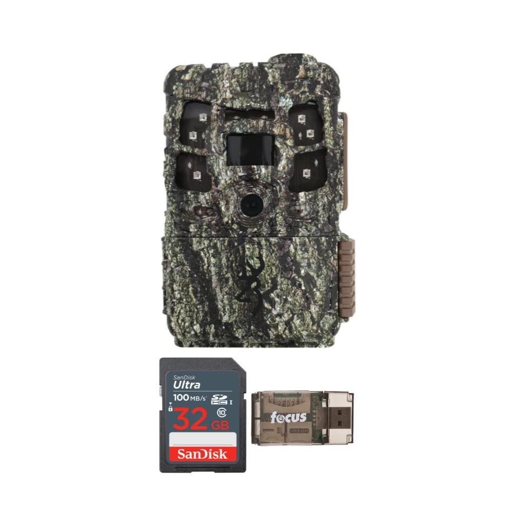 Browning Defender Pro Scout MAX Trail Camera Bundle with 32GB SD Card & Reader - 3-Piece Wildlife Hunting Gear for Deer, Elk & Outdoor Surveillance - Perfect for Hunting, Wildlife Monitoring & Security