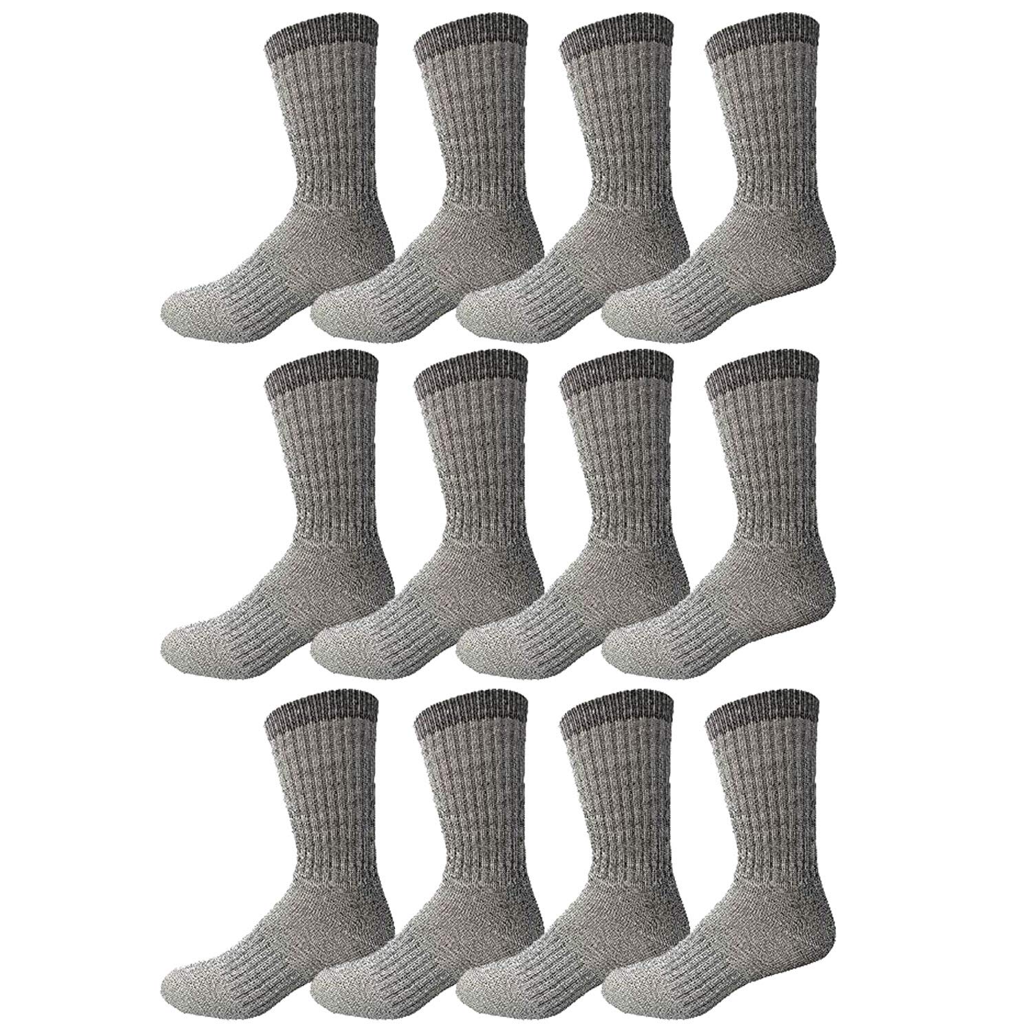 Premium Merino Wool Thermal Hiking Socks for Men, Women & Kids - Warm Winter Boot Socks for Outdoor Adventures, Skiing & Snowboarding - Yacht & Smith Wholesale Bulk Pack