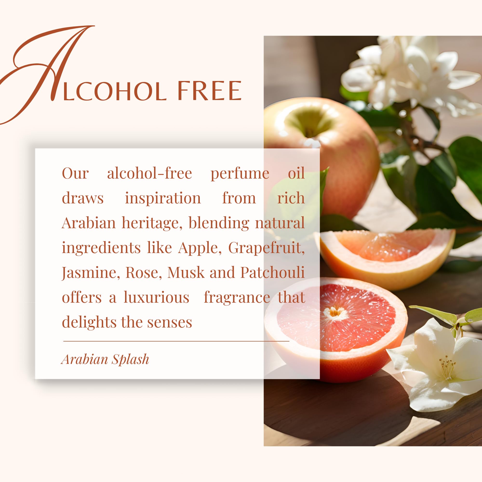 Premium Arabian Perfume Oil for Men & Women - Alcohol-Free Fruity Floral Musky Fragrance | 0.10 Fl Oz Roll-On | Long-Lasting Scent for Daily Wear, Date Nights & Special Occasions