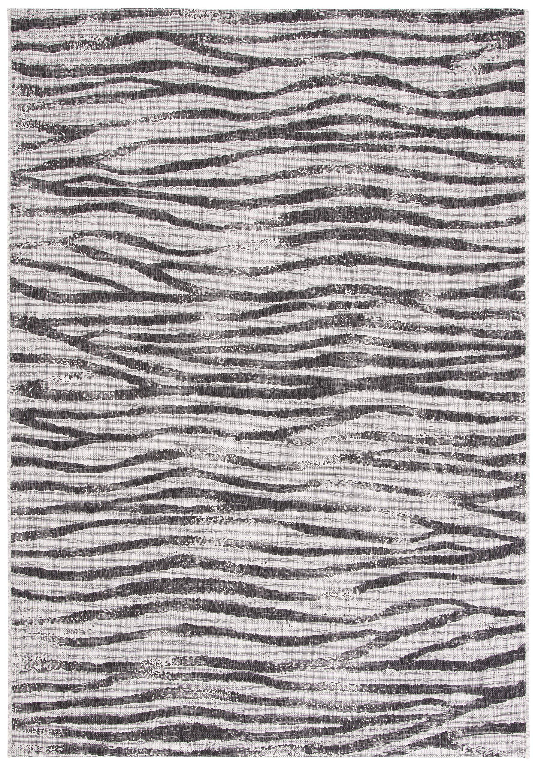 SAFAVIEH Courtyard Collection 8' x 10' Grey/Black CY8551 Indoor/Outdoor Waterproof Rug - Easy to Clean, Stain Resistant for Patio, Backyard, Mudroom, Deck & Poolside Use