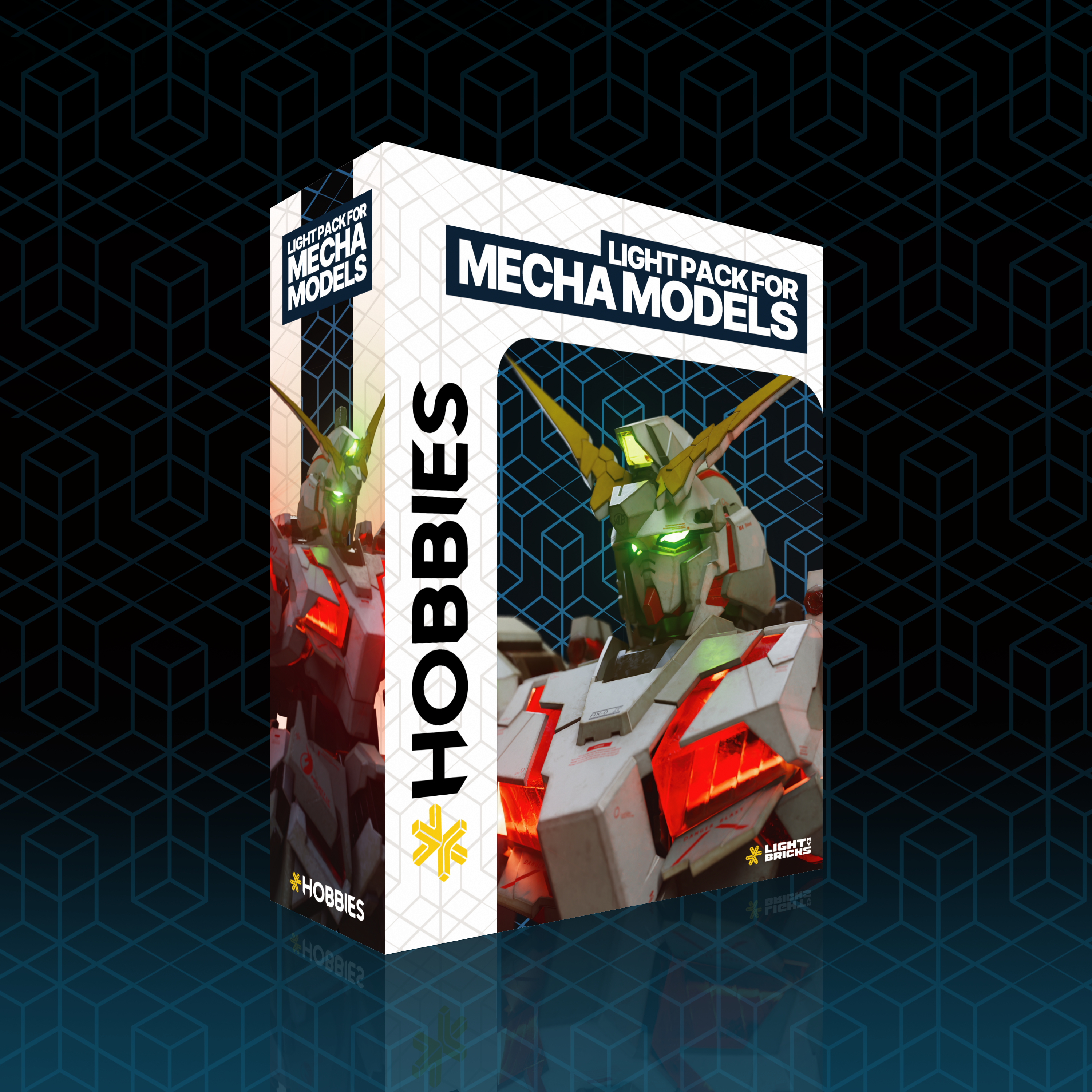 LMB Hobbies Mecha Model Kit with LED Lights - DIY Building Kit for Gundam & Robot Model Enthusiasts - Perfect for Collectors, Display & Gift Giving