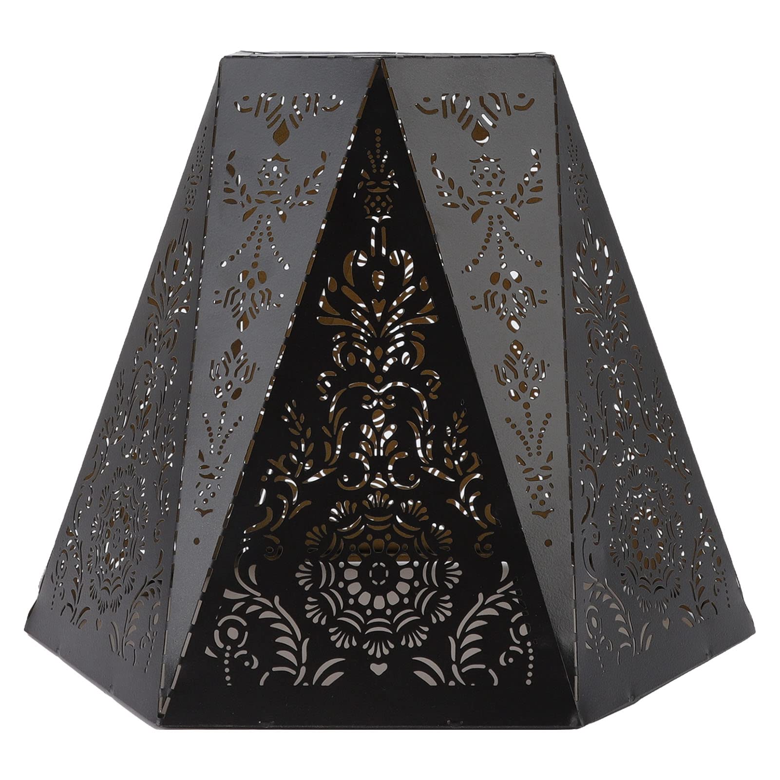 Modern Wrought Iron Hollow Design Lamp Shade - E26 E27 Table Lamp Cover - Durable & Stylish for Living Room, Bedroom, Office Lighting Decor