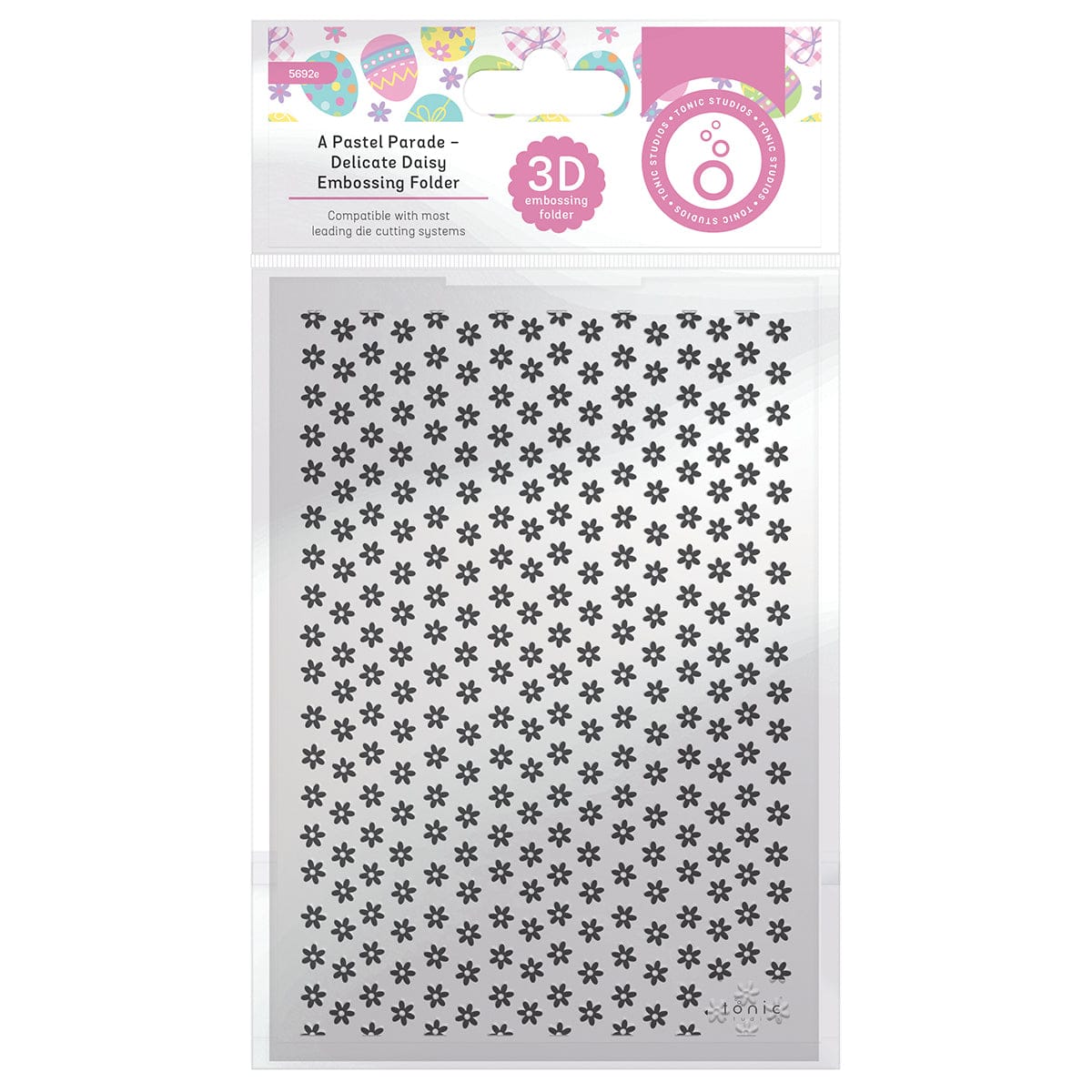 Pastel Daisy 3D Embossing Folder for Card Making - Floral Design Paper Craft Tool for Scrapbooking, DIY Greeting Cards & Invitations