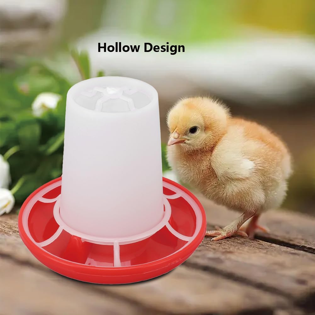 Chick Feeder and Waterer Kit - Plastic Hanging Poultry Feeder Set with Twist Lock Base for Free Range Chickens, Ducks, Quails & Hens | Outdoor Farm Coop Supplies for Baby Poultry Care | Perfect for Backyard Chicken Coops, Small Farms & Homesteading