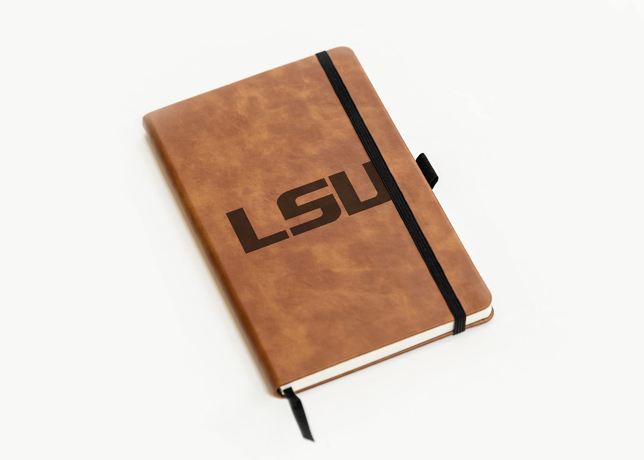 NCAA LSU Tigers Brown Laser Engraved Small Notepad Journal - 8.25
