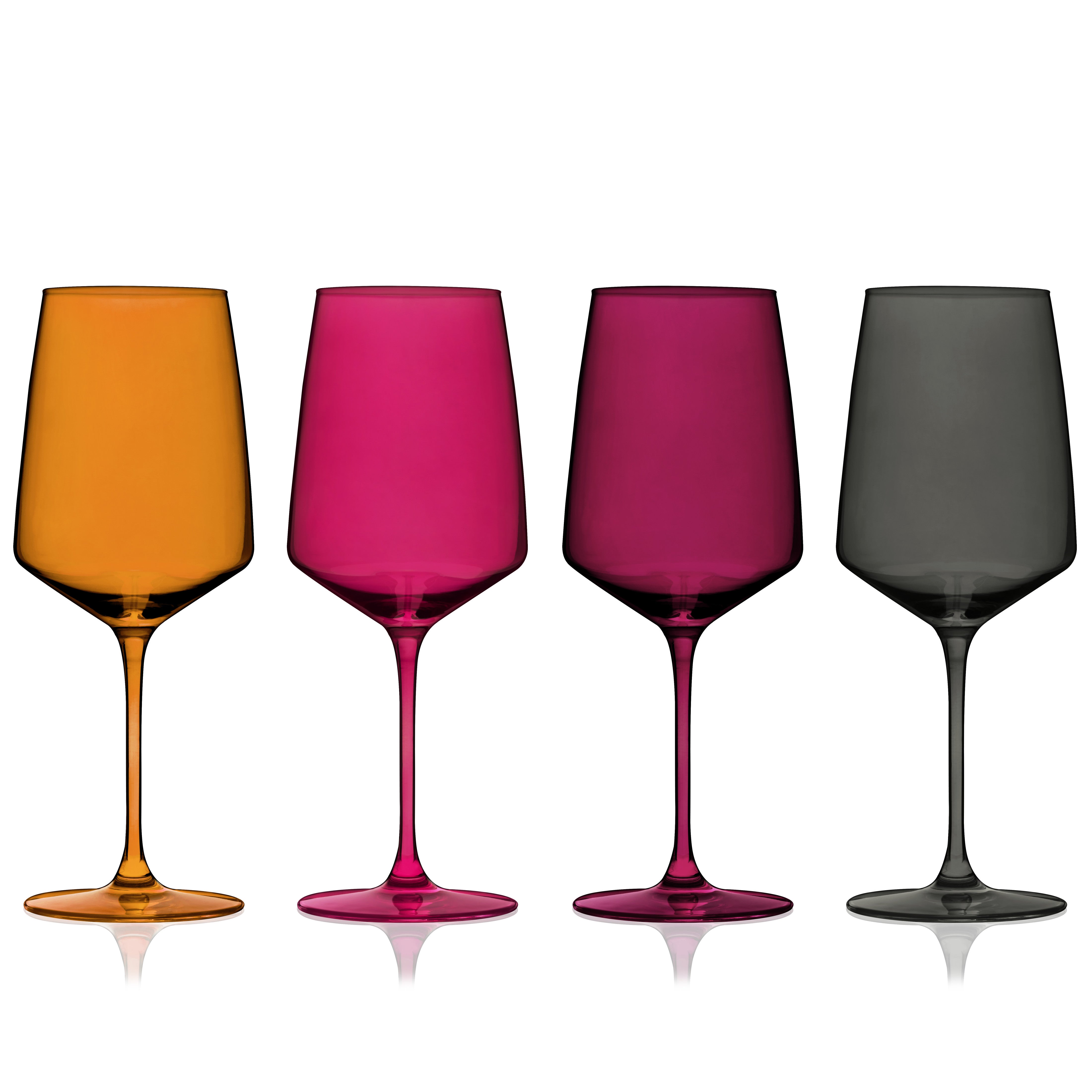 Premium Reserve Nouveau Crystal Wine Glasses - Sunset Collection (Set of 4) - Elegant Stemware for Red Wine, White Wine & Champagne - Perfect for Dinner Parties, Weddings & Romantic Evenings