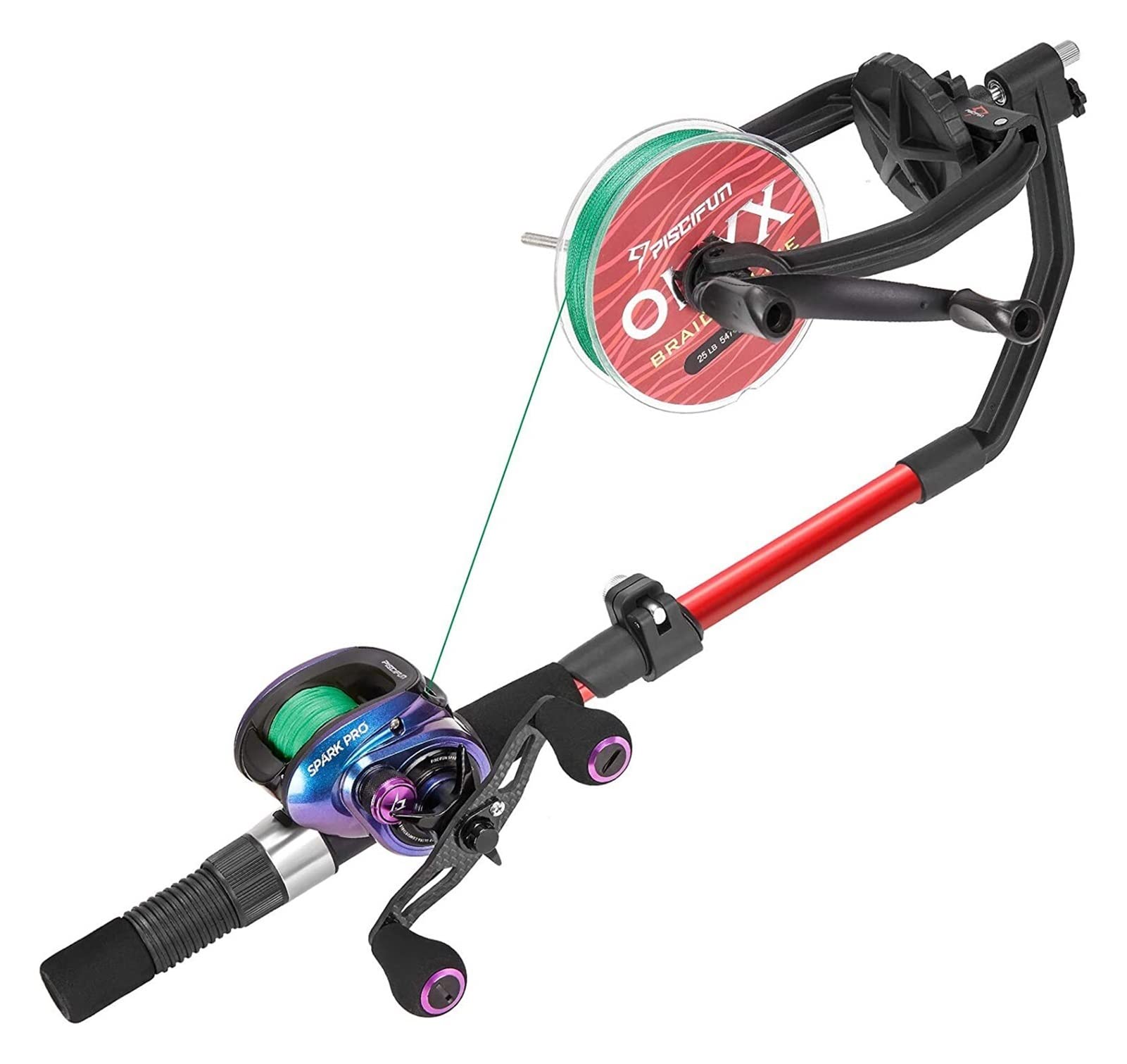Best Spinning Reel Fishing Line Spooler Machine with Unwinding Function - Universal Fishing Line Winder for Spinning, Cast & Spincast Reels - Perfect for Quick Line Changes & Tackle Organization | Ideal for Shore Fishing, Boat Angling & DIY Tackle Setup