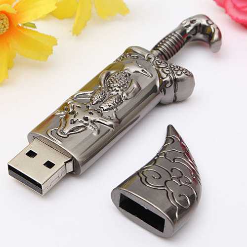 8GB USB 2.0 Metal Flash Drive - Mongolian Style Portable Memory Stick for Data Storage - Perfect for Office, School, Travel & File Backup
