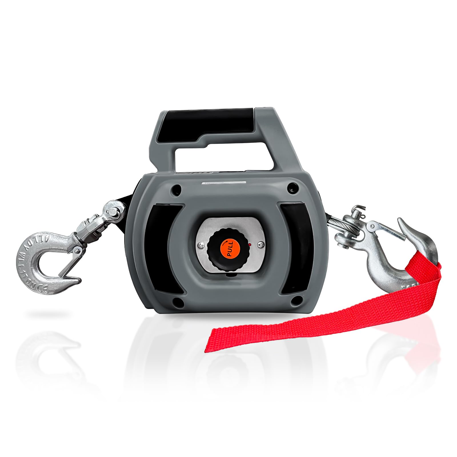 Portable Drill Winch 1000LBS Capacity - Heavy Duty Alloy Steel Wire Rope 40FT - Electric Drill Powered Winch for Lifting, Pulling, Towing & Hauling - Perfect for Trailers, Boats, ATVs & Farm Use (Gray)