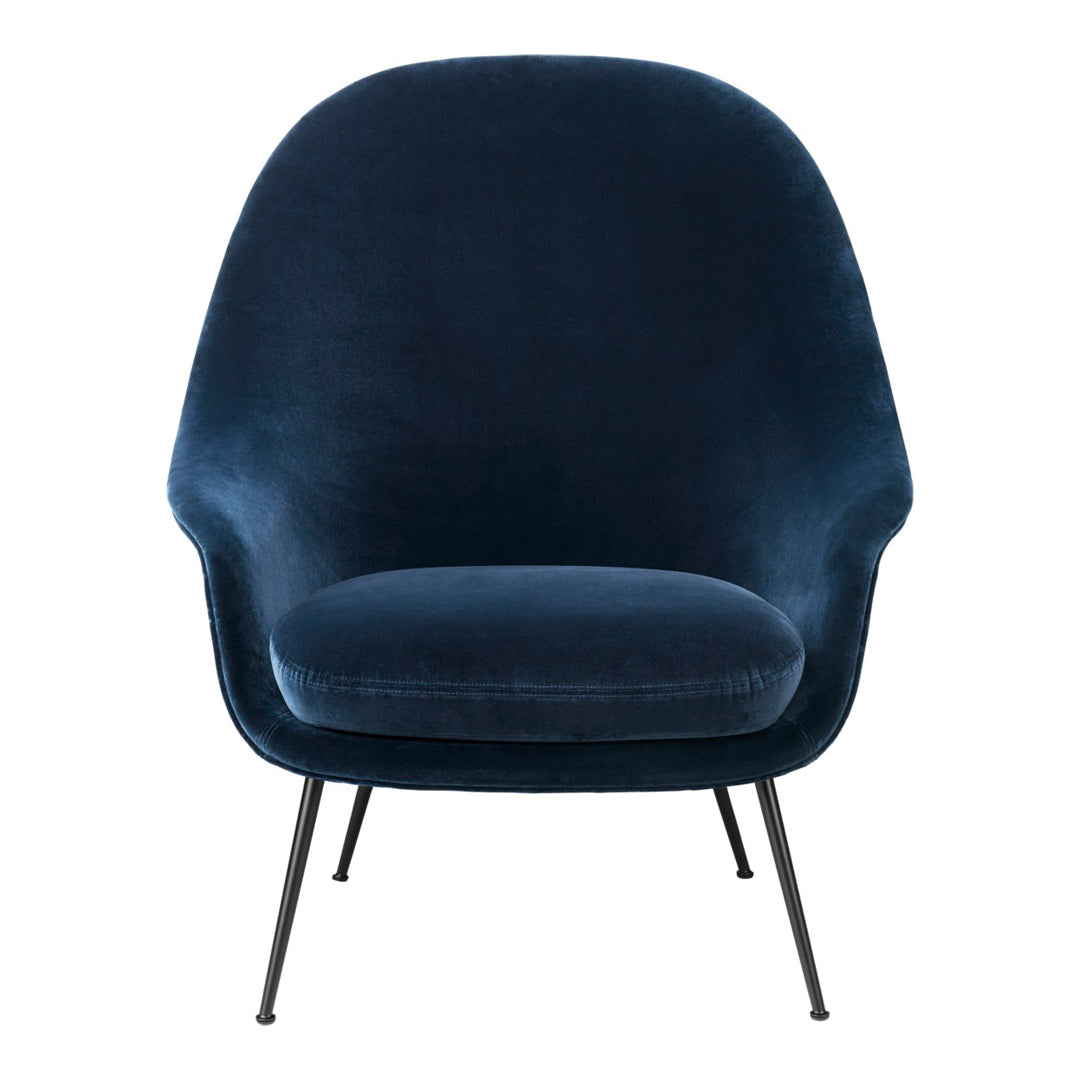 Bat Lounge Chair - High Back Ergonomic Design with Conic Base for Living Room, Bedroom, or Office Relaxation