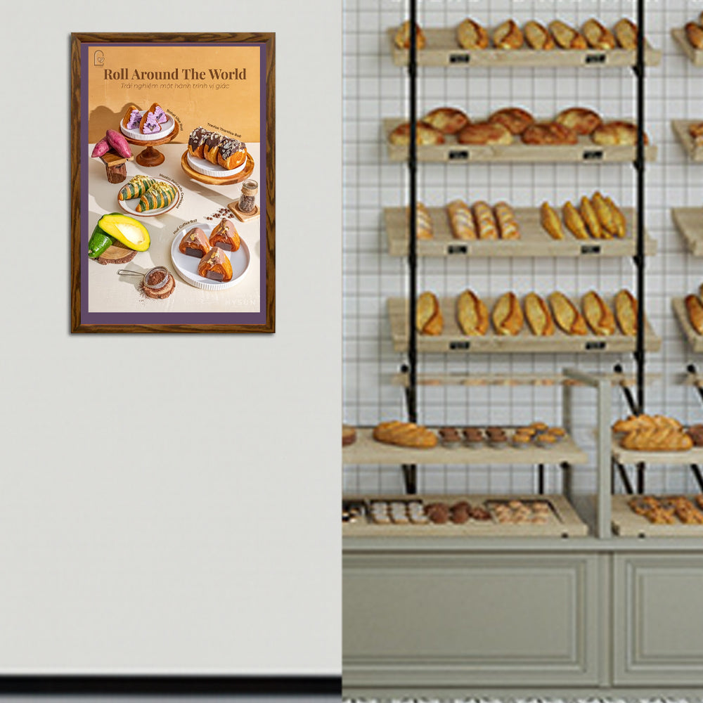 Premium 9x12 Designer Wood Snap Frames for Posters - 2 Wide Matboard Included - Perfect for Home Decor, Art Displays & Office Presentations