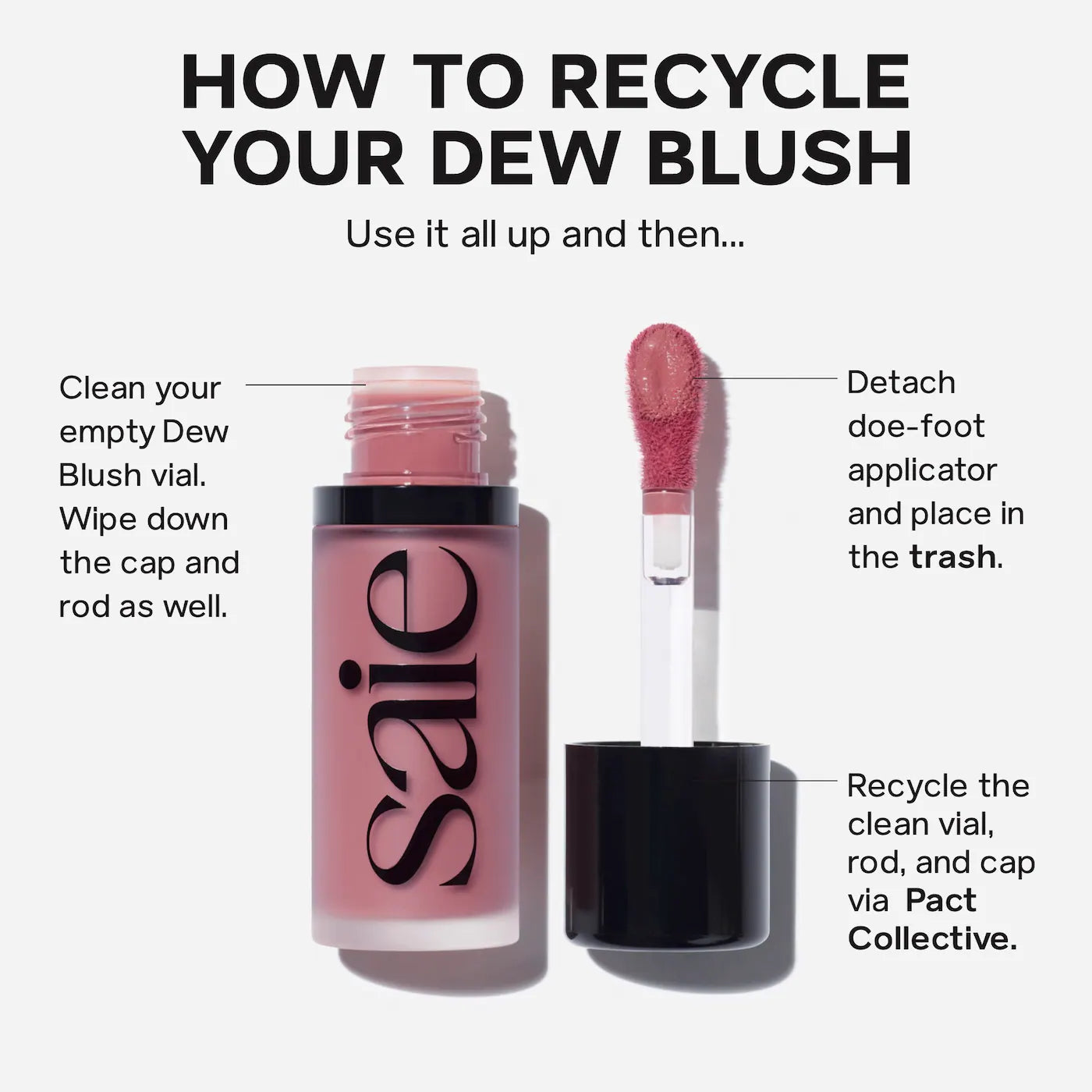 Saie Dew Blush - Blendable Liquid Blush for Cheeks | Natural Flush with Buildable Coverage | Multiple Shades Available | Perfect for Everyday Wear & Special Occasions