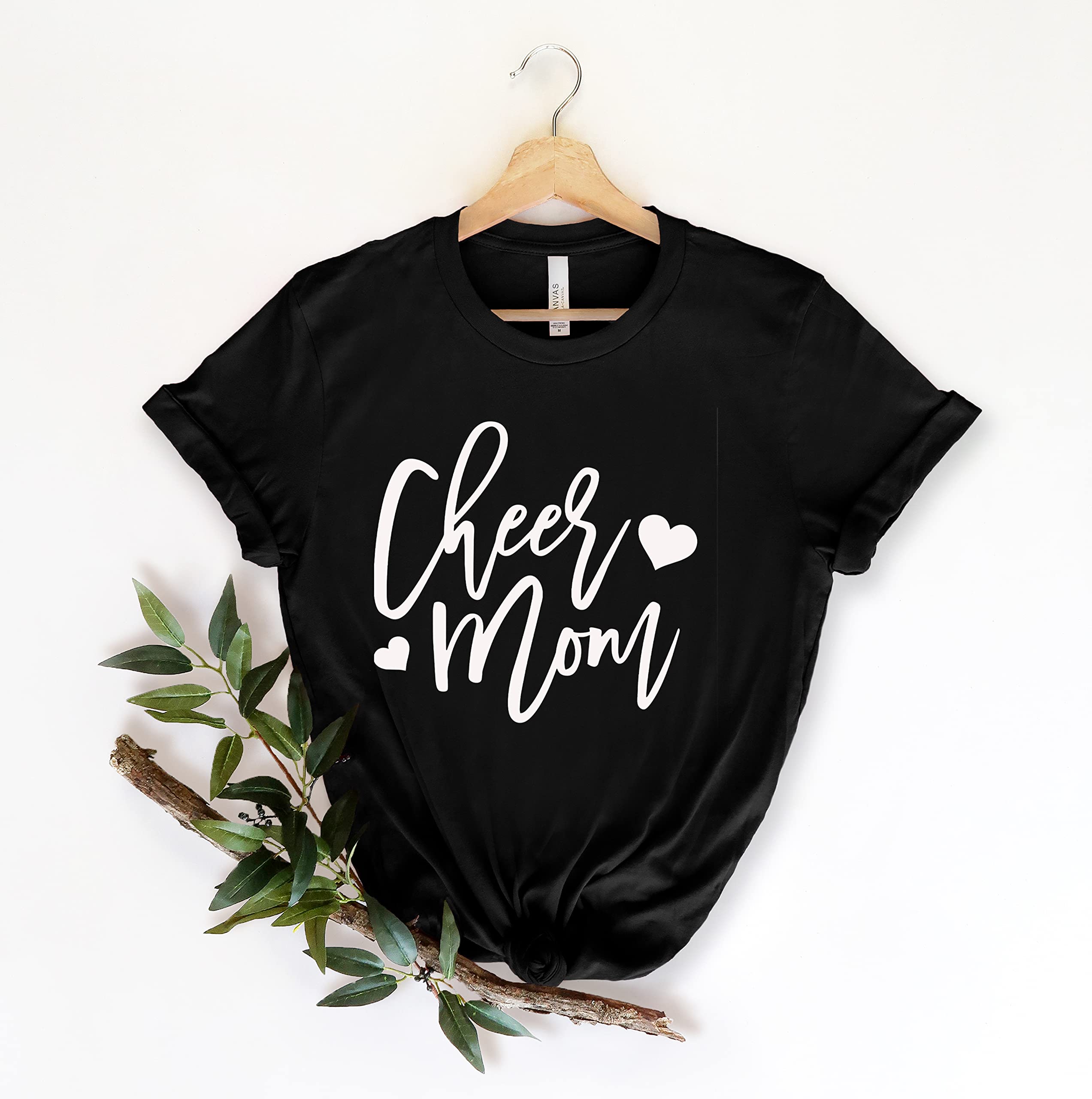 Cheer Mom T-Shirt - Perfect Mother's Day & Birthday Gift for Women - Comfortable Cotton Tee for Cheerleading Moms, Sports Events & Casual Wear