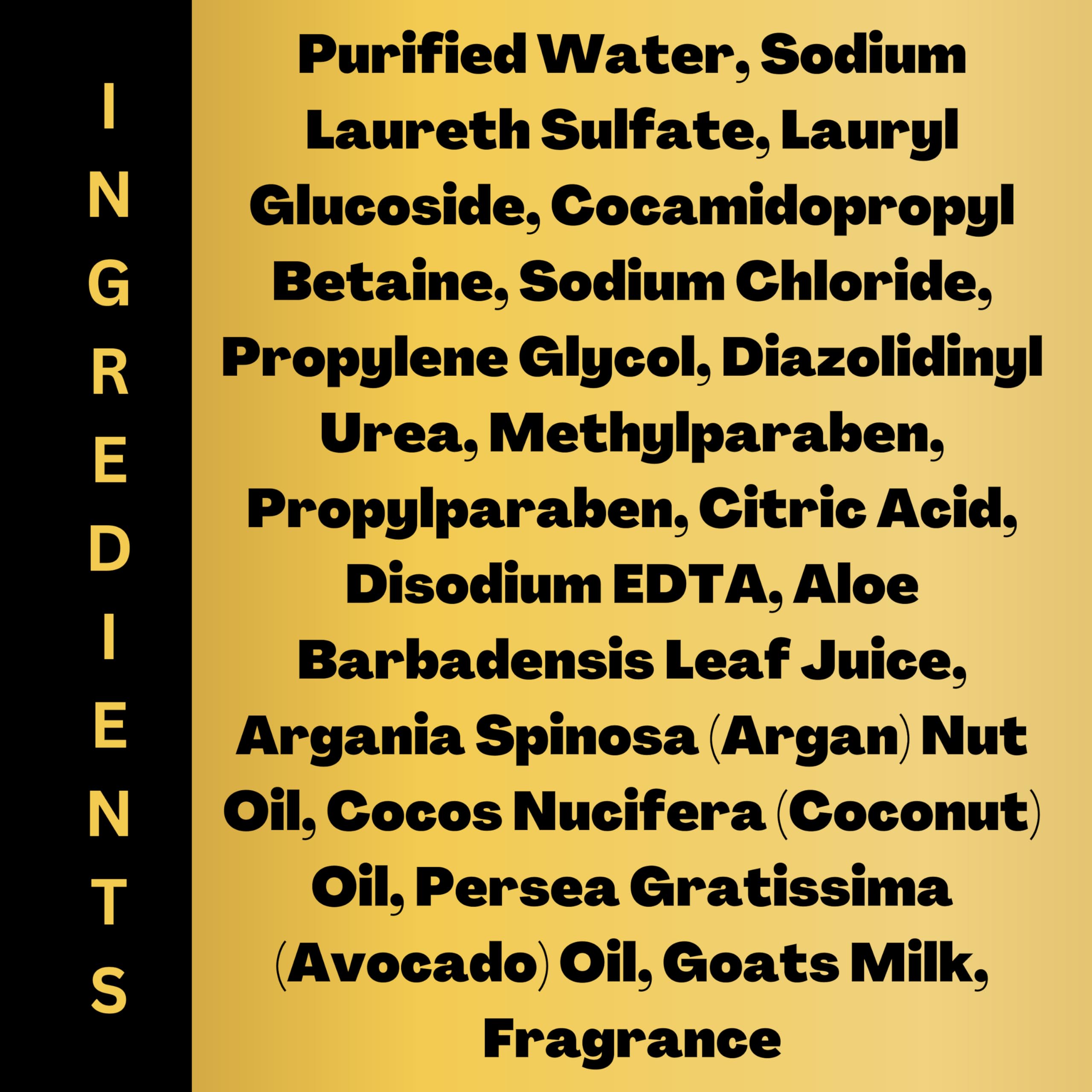 Golden Goat Farms Brooklyn Scented Goat Milk Body Wash - 1 Gallon for Hydrating & Nourishing Skin - Perfect for Dry Skin Care, Shower & Bath Relaxation