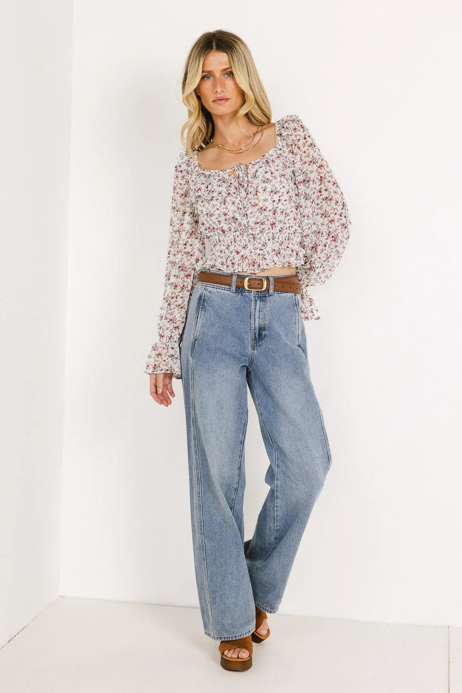 Gemma Ditsy Floral Blouse for Women - Elegant Floral Print Top - Casual & Office Wear - Perfect for Spring & Summer Outfits