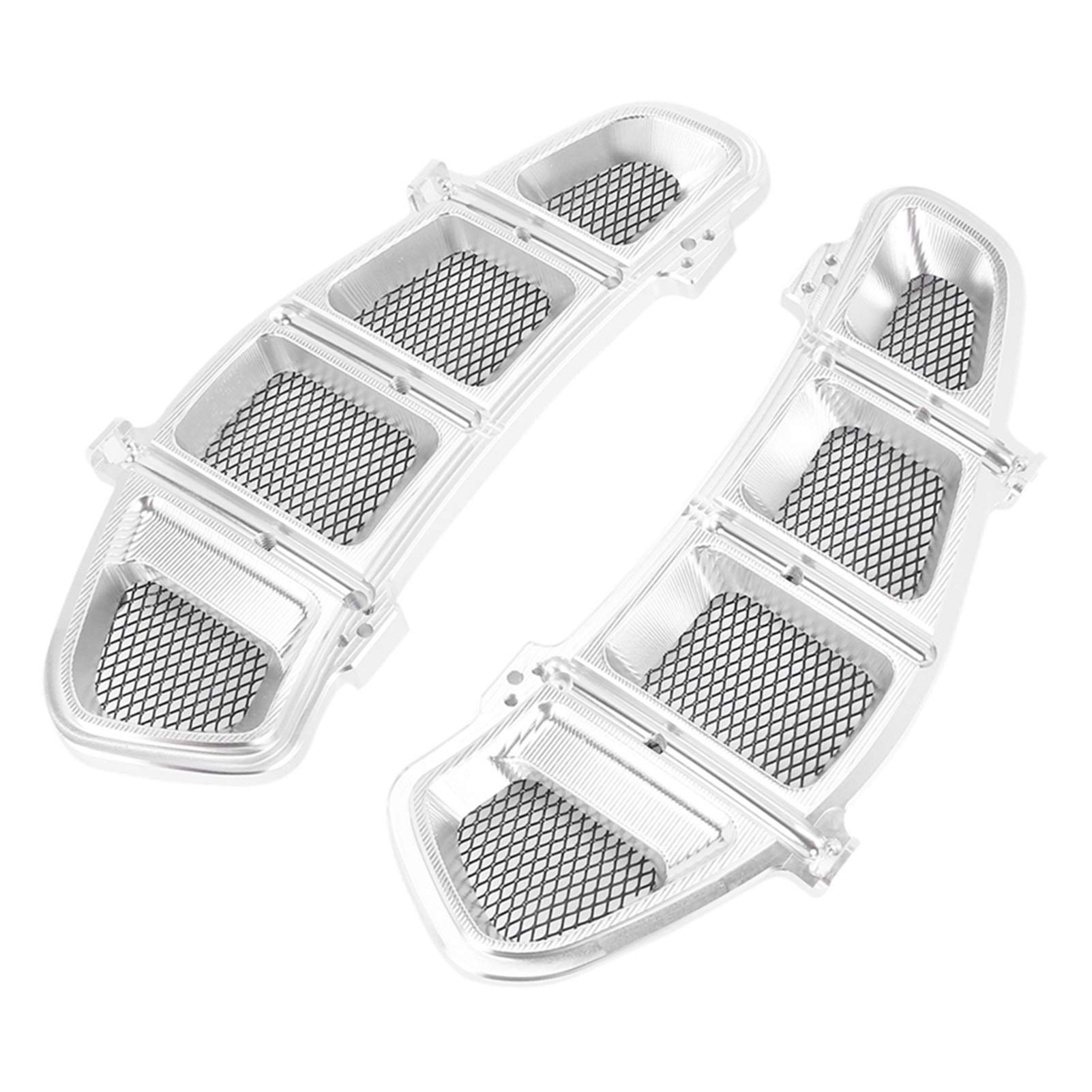 Vespa GTS 250 300 CNC Radiator Guard - Silver for Motorcycle Protection