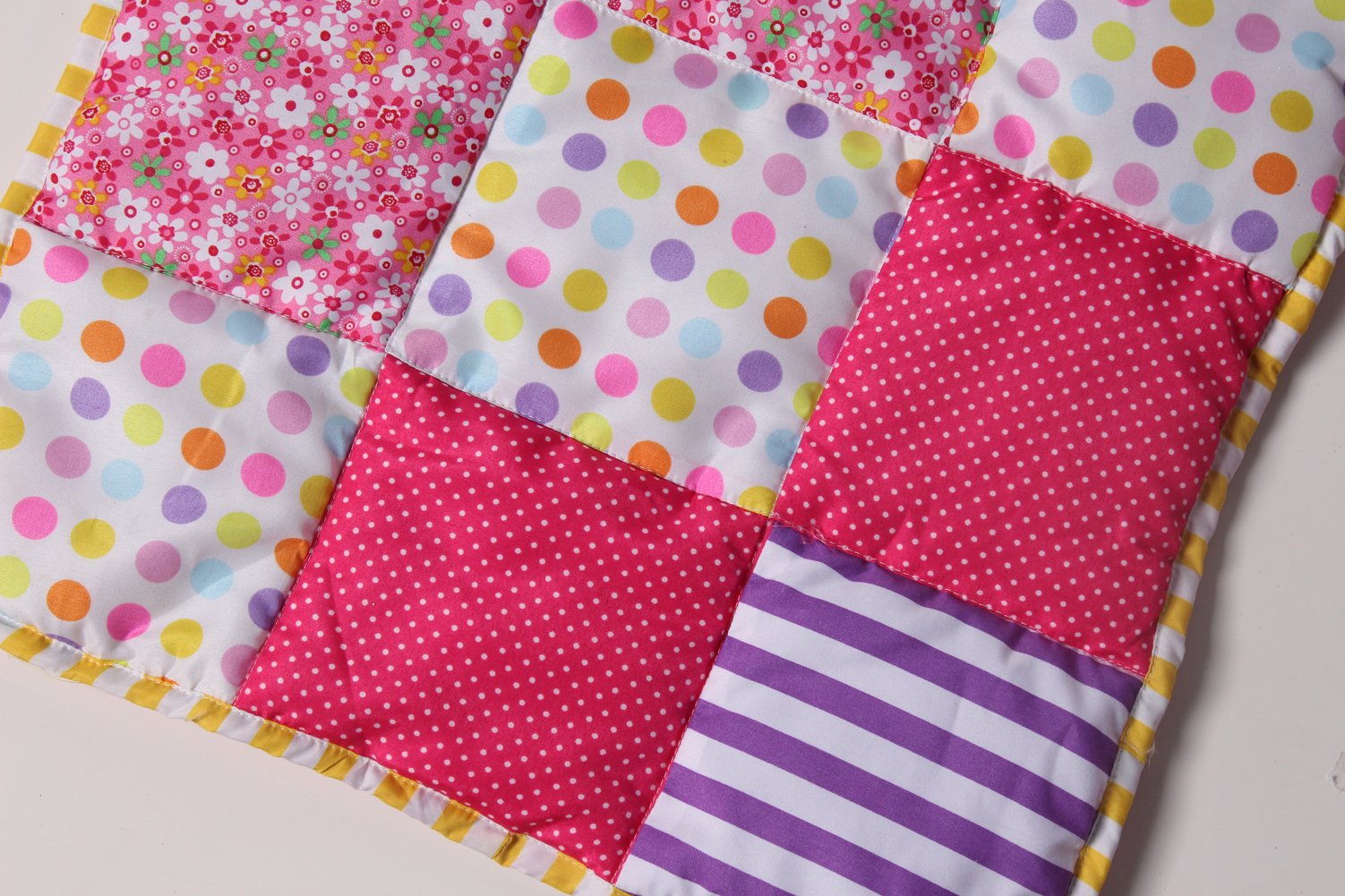 Baby Whitney Patchwork Quilt & Pillow Set for American Girl Dolls | Soft Doll Bedding with Matching Blanket & Cushion | Perfect for Dollhouse Play, Nursery Decor & Gift Giving