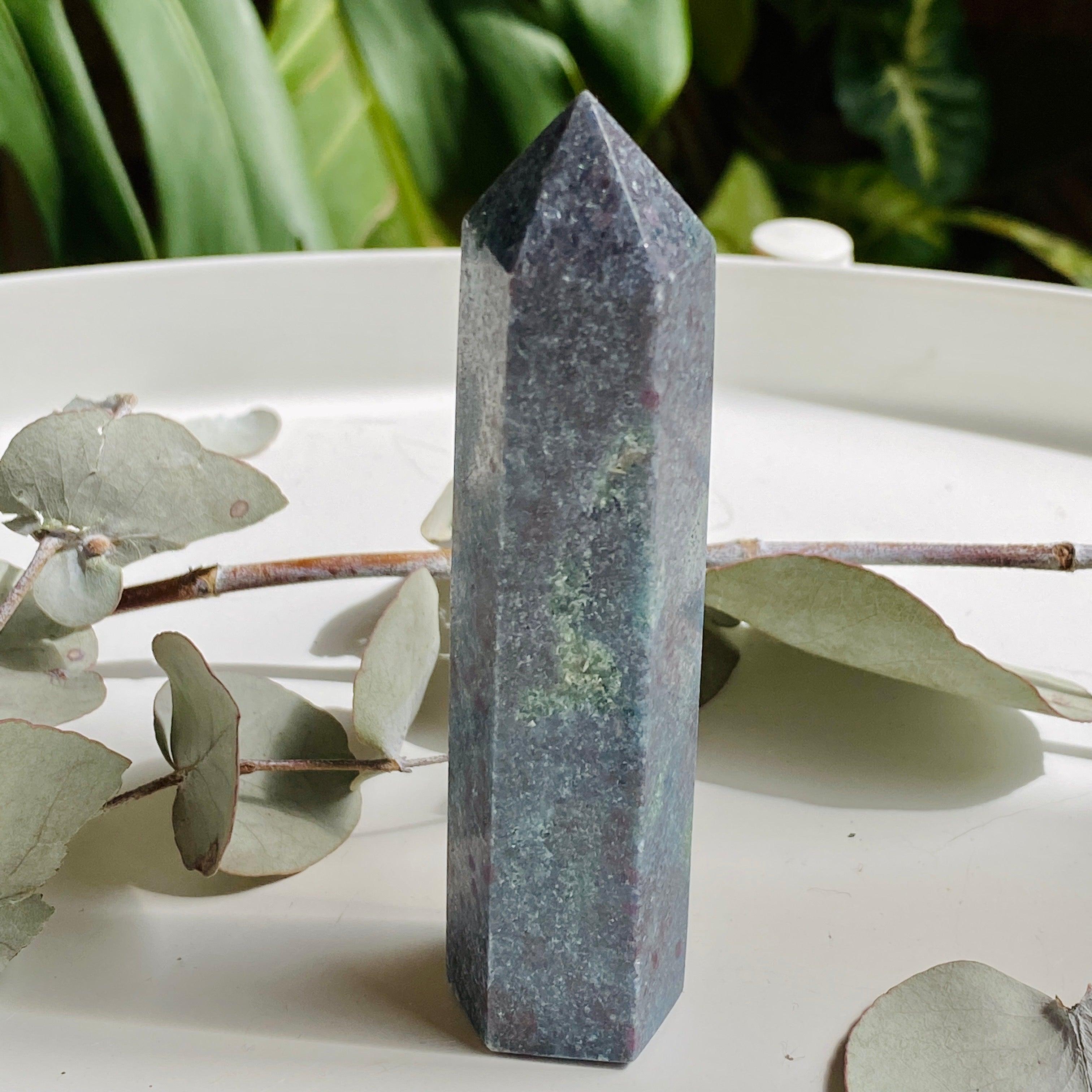 Natural Ruby Kyanite Generator RKG 03 - Healing Crystal for Meditation, Chakra Balancing & Energy Work | Perfect for Home Decor, Yoga Studio & Spiritual Gifts